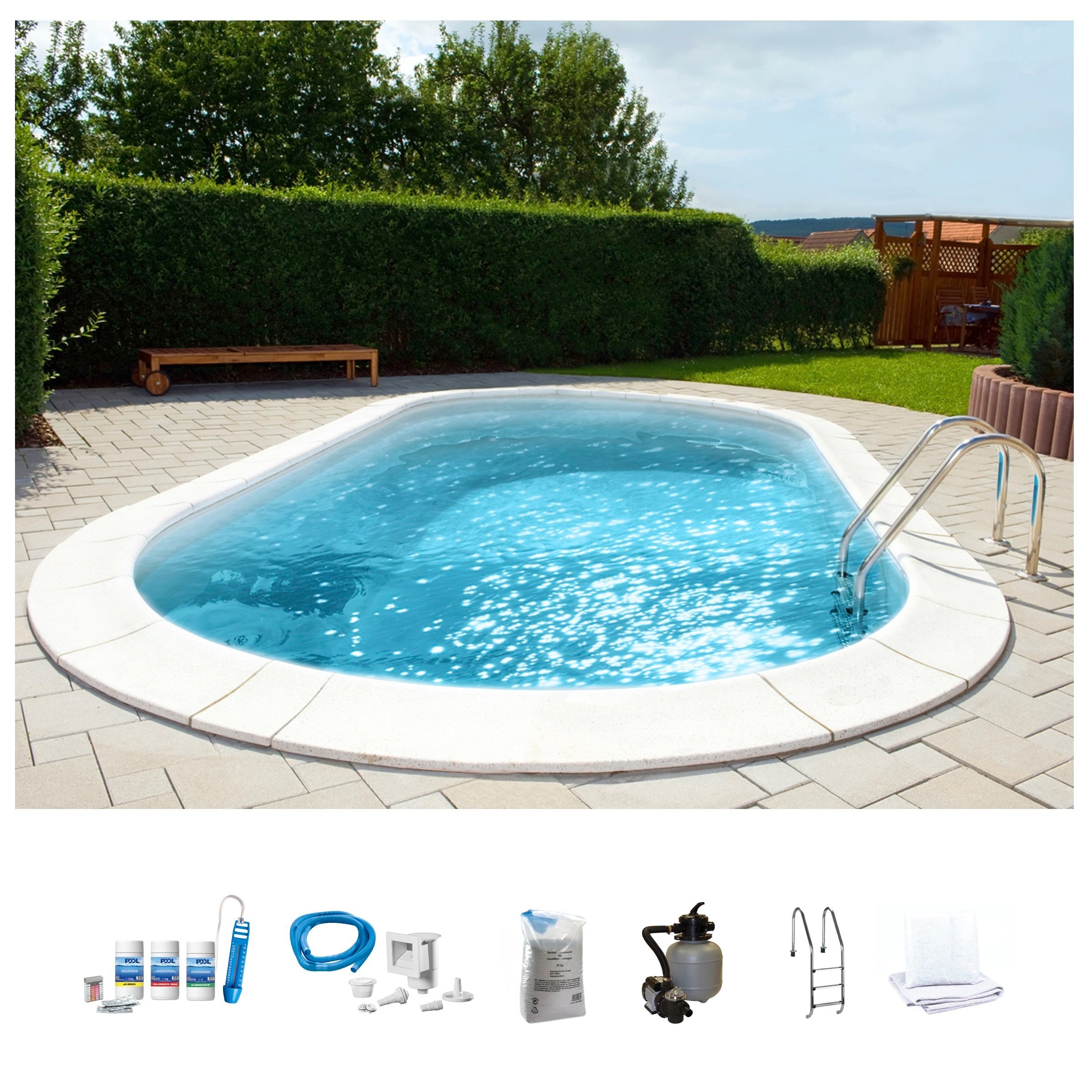my POOL BWT Ovalpool "PREMIUM mit sandfarbener Innenfolie" Höhe 120 cm, in günstig online kaufen