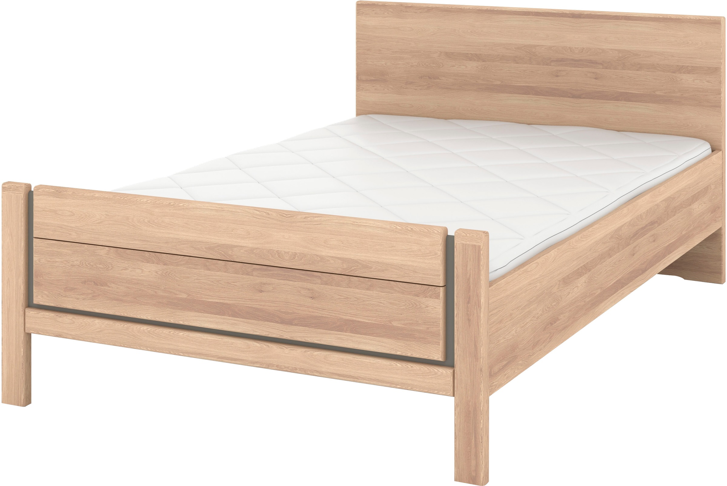 Musterring Holzbett "Sorrent, Bettgestell, Bettrahmen, teilmassiv Eiche", ( günstig online kaufen