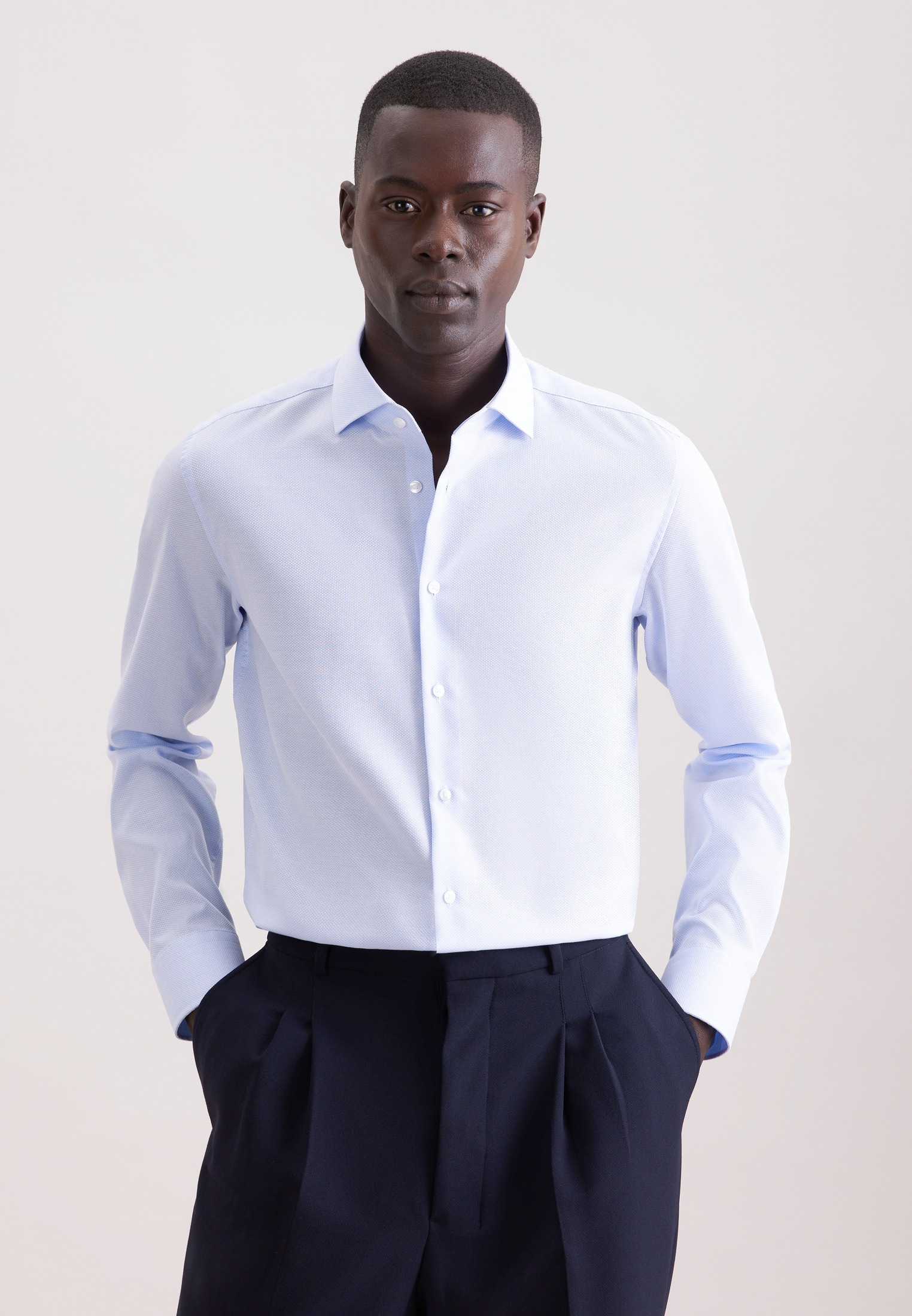 seidensticker Businesshemd "Schwarze Rose" X-Slim 1/1 Kentkragen Struktur günstig online kaufen