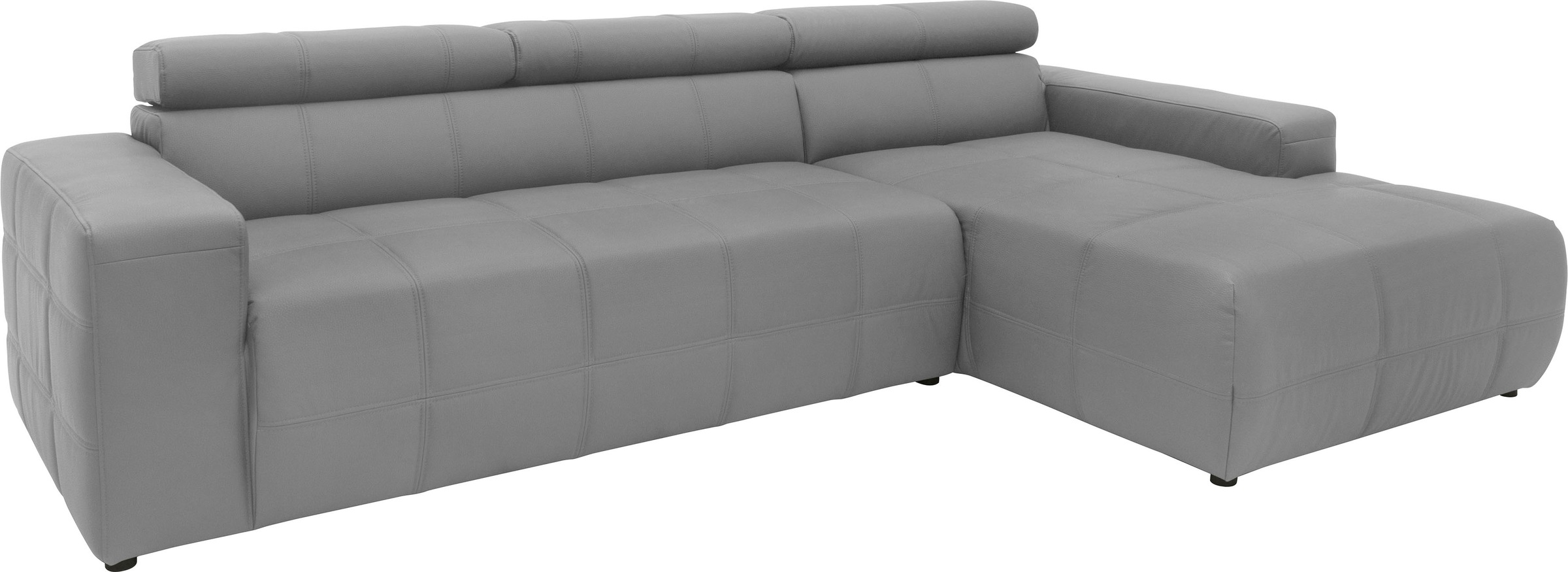 DOMO collection Ecksofa »Brandon große Ausführung B/T/H: 289/177/80 cm, auch in Leder und Cord«, mit Kopfteilverstellung, wahlweise Sitztiefenverstellung, L-Form