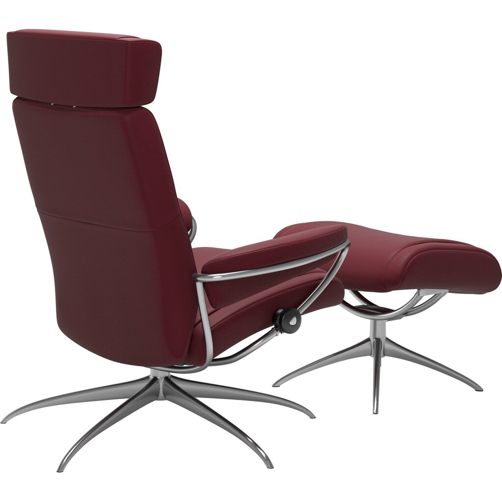 Stressless® Relaxsessel »Paris«, Low Back mit Kopfstütze, mit Star Base, Gestell Chrom