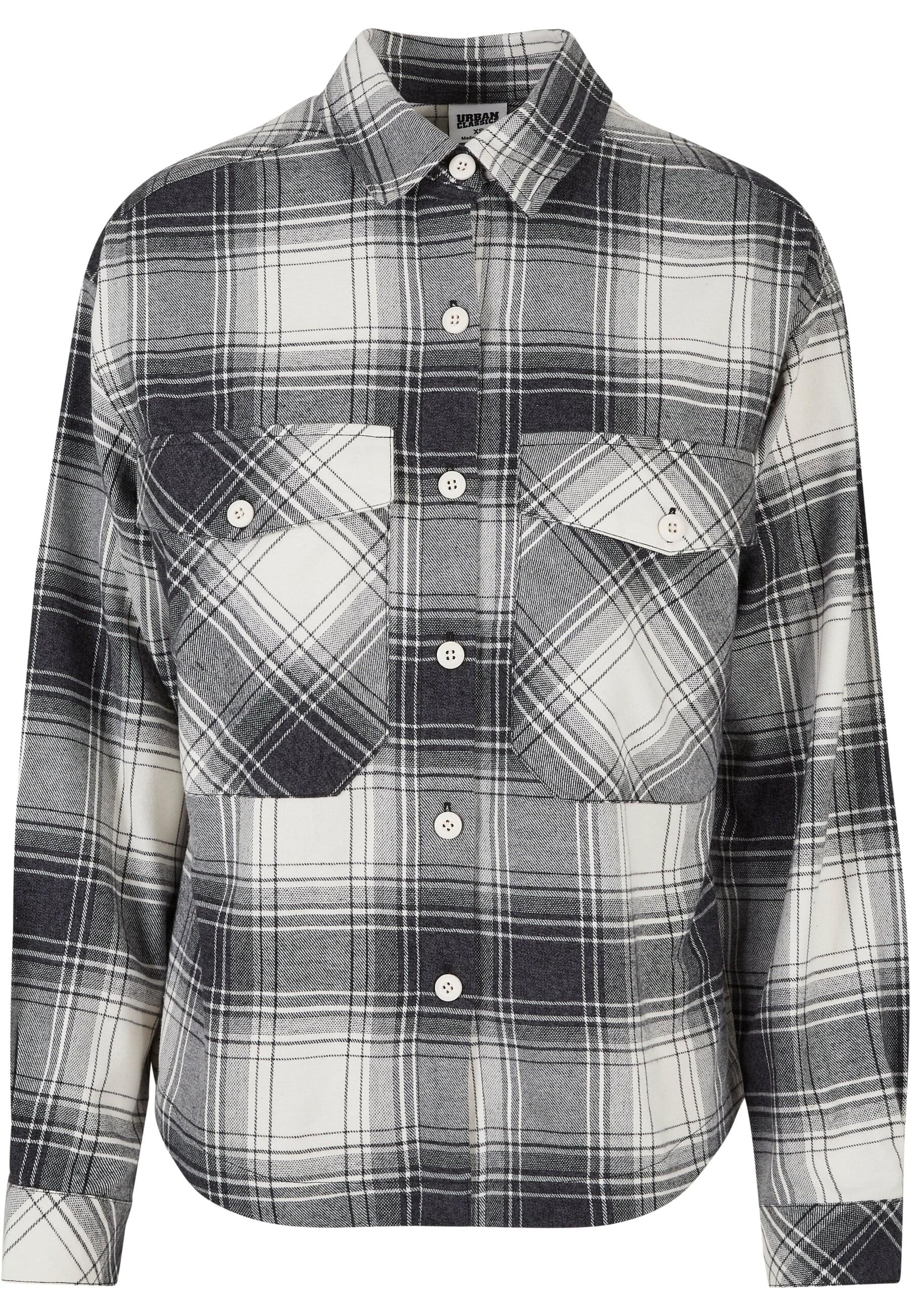 Klassische Bluse »Urban Classics Damen Ladies Oversized Check Shirt«