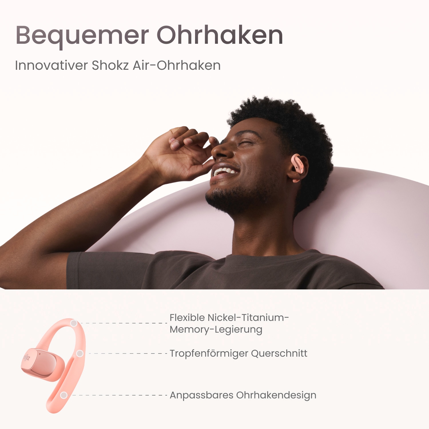 Shokz Open-Ear-Kopfhörer »OpenFit Air«, A2DP Bluetooth