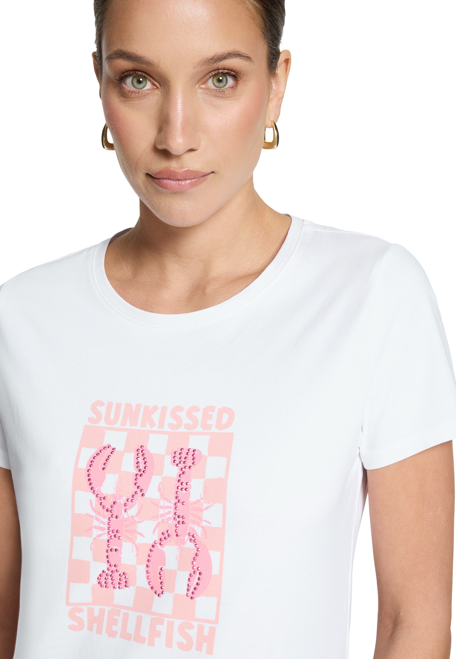 Zero Kurzarmshirt »Damen mit Aufdruck« 1 Glitzer.