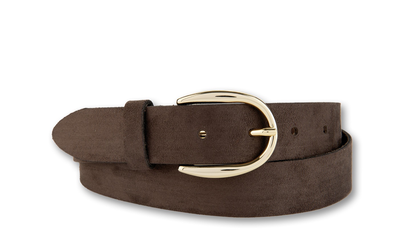 BERND GÖTZ Ledergürtel "Ledergürtel mit samtigem Look und Goldschließe" günstig online kaufen