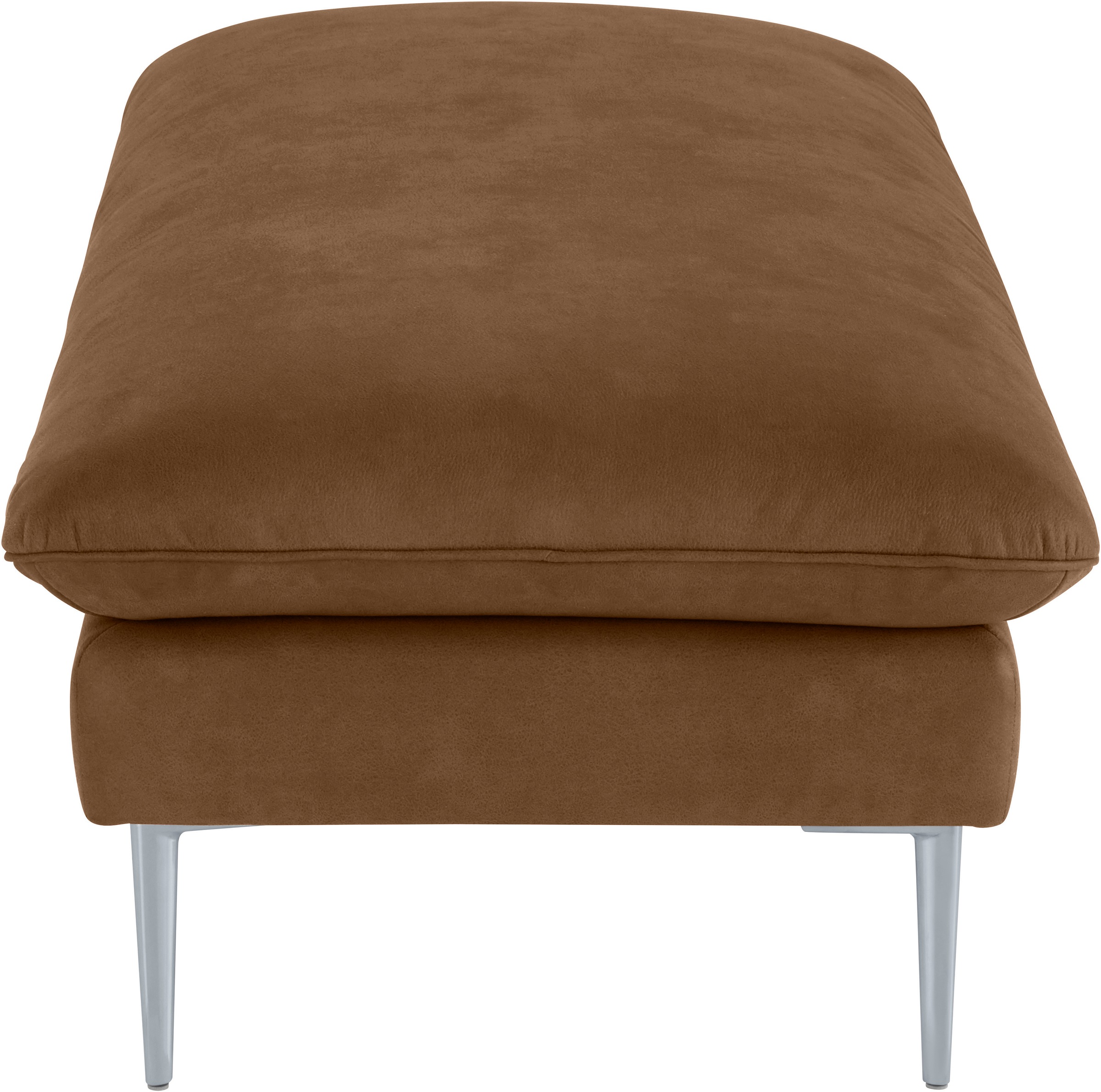 Hocker W.SCHILLIG "enjoy&MORE", braun (chocolate s37), B:151cm H:45cm T:71cm, Chenille-Flachgewebe R66 (85% Polyester, 15% Nylon);Longlife Xtra-Leder Z59: Glattleder mit modischer Prägung. Hautstärke 0, 9 - 1, 1 mm;Stoff S37 (100% Polyester), Hocker, Hock 3