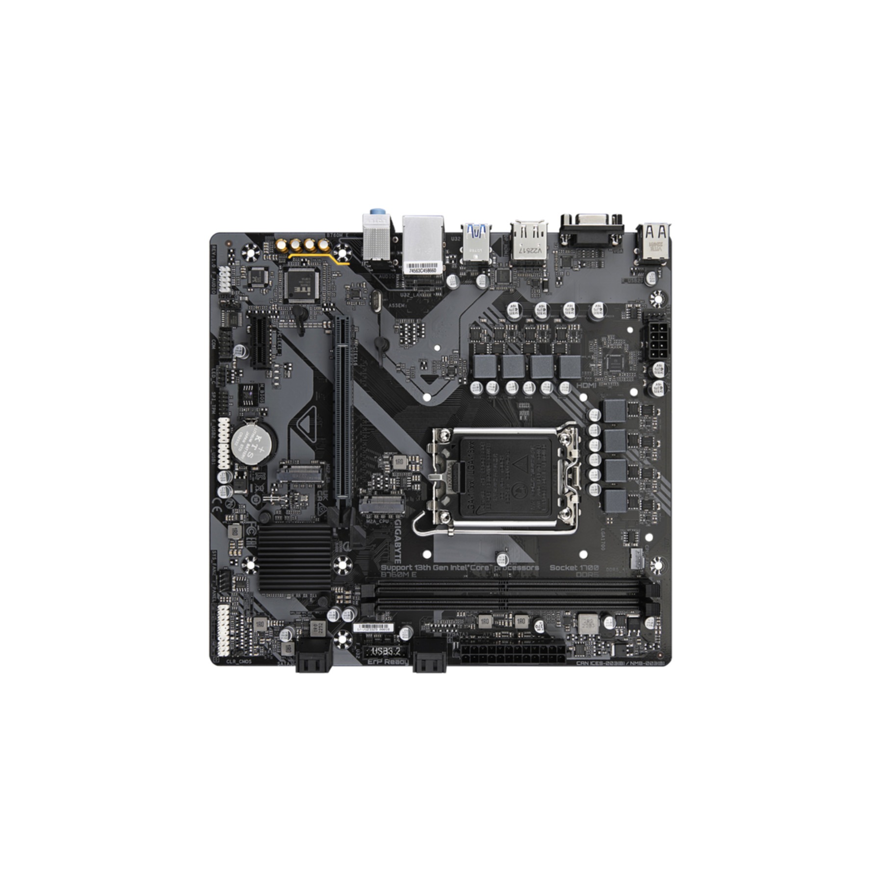 Gigabyte Mainboard »B760M E Mainboard – Unterstützt Intel Core Prozessoren der 14. Generat«