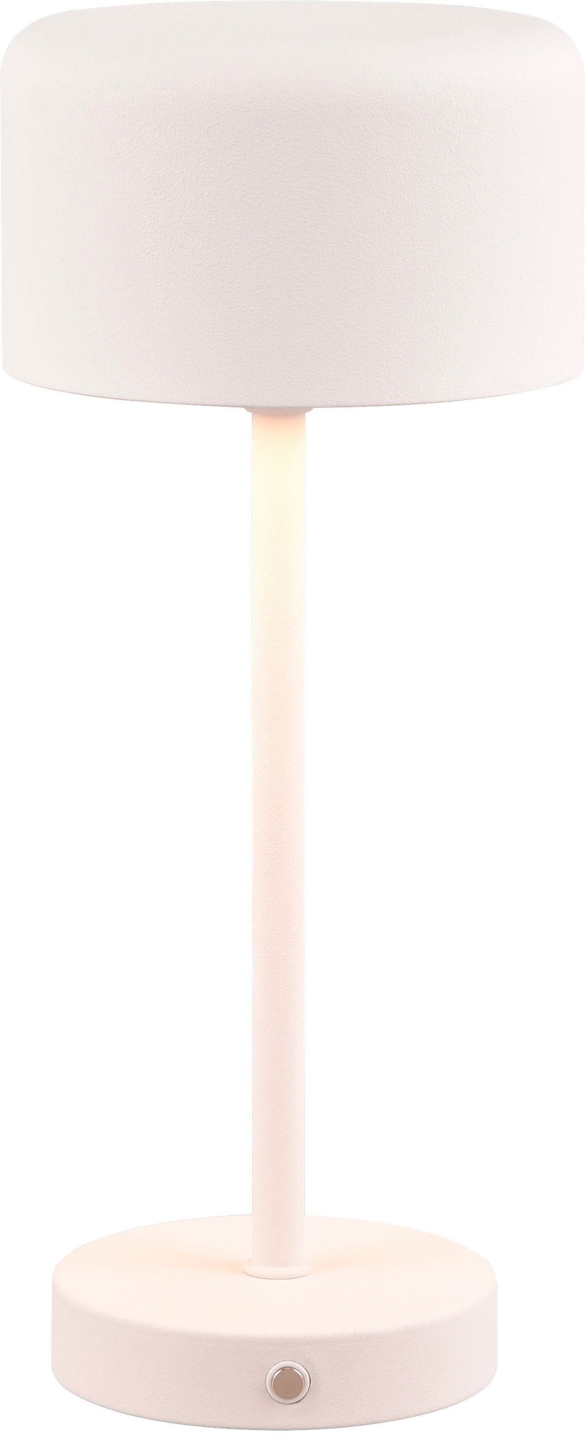MY HOME LED Tischleuchte "Kadira", weiß (weiß matt), 1, Ø 12,6cm H: 30cm, 1 Stk., Leuchten, Akku Tischlampe mit USB-C Anschluss, Touchdimmer 4 Stufen, Höhe 30cm, LED Tischleuchte