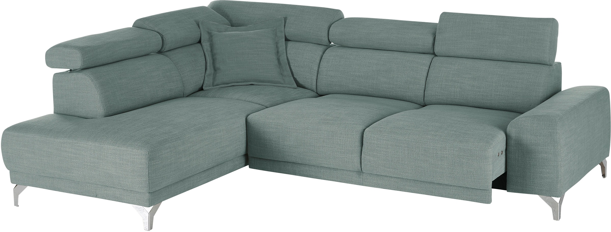 3C Candy Ecksofa »Greve Sofa immer mit manuelle Kopfteilverstellungen, modern, elegant«, wahlweise motorischer Sitzvorzug, bequem und zeitlos, L-Form