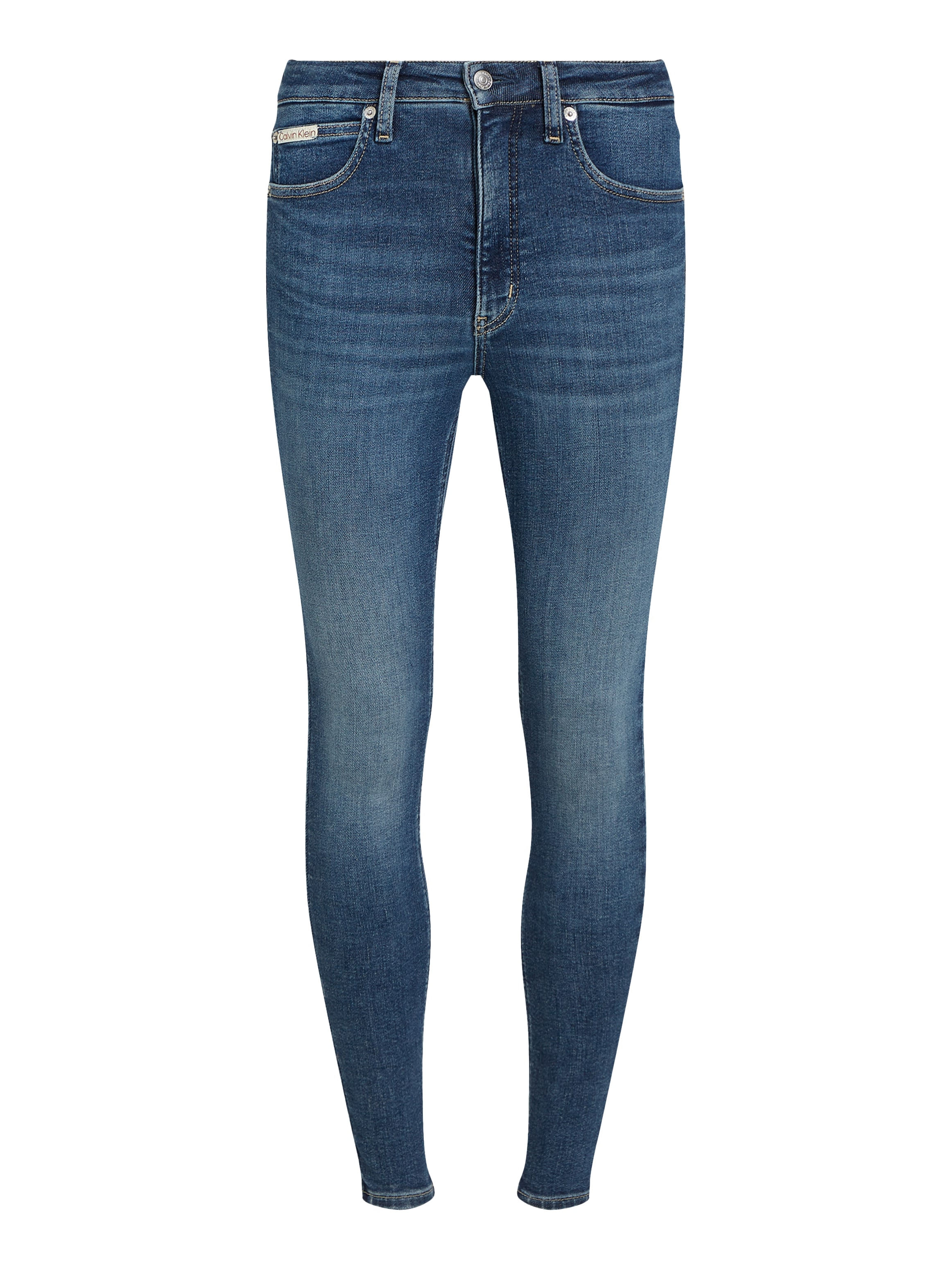 Calvin Klein Jeans Skinny-fit-Jeans »HIGH RISE SUPER SKINNY ANKLE«, mit Stoned wash Optik, mit Coinpocket