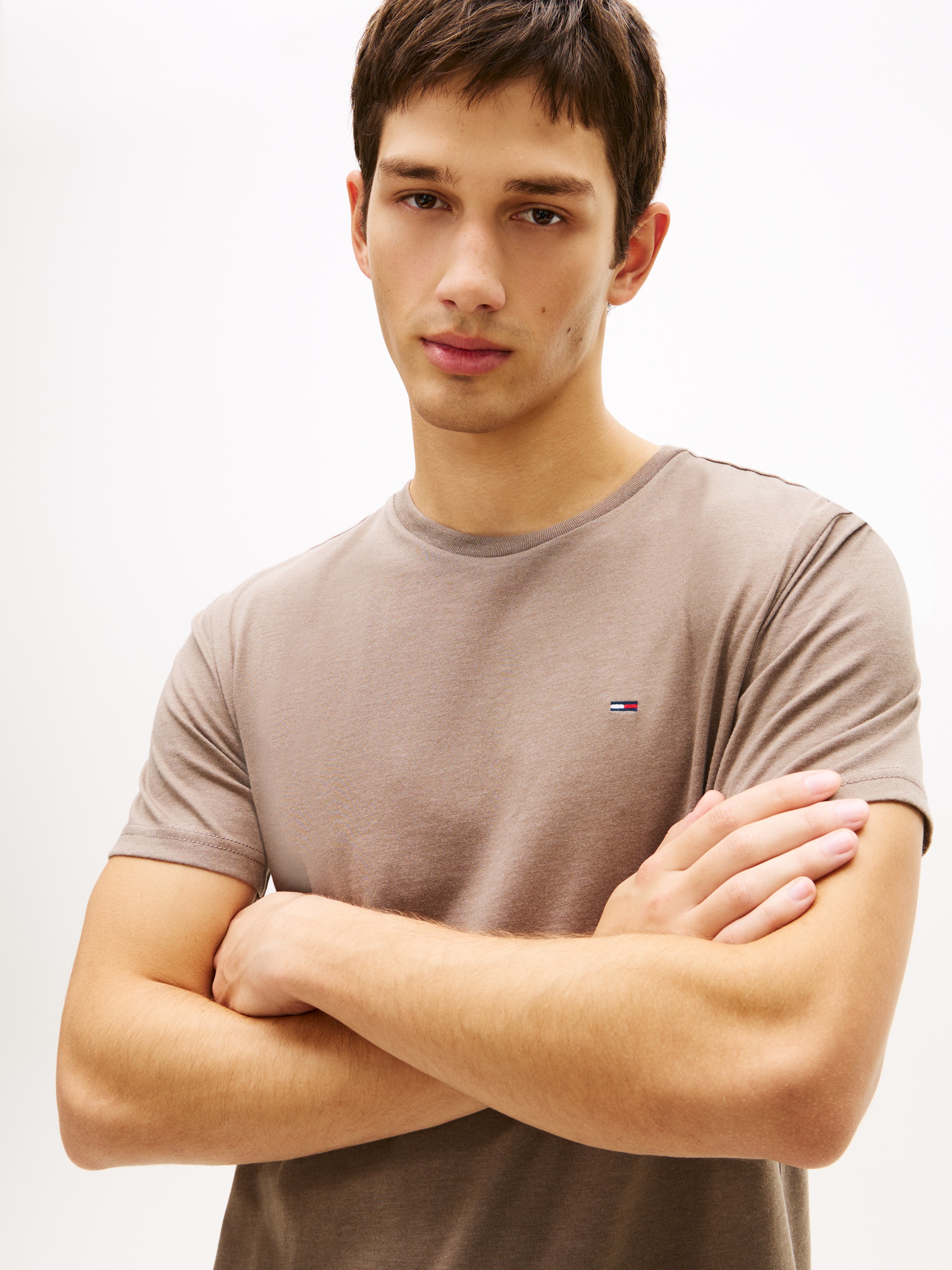 Tommy Jeans T-Shirt "TJM XSLIM JASPE HTR TEE EXT" Mit Rundhalsausschnitt günstig online kaufen