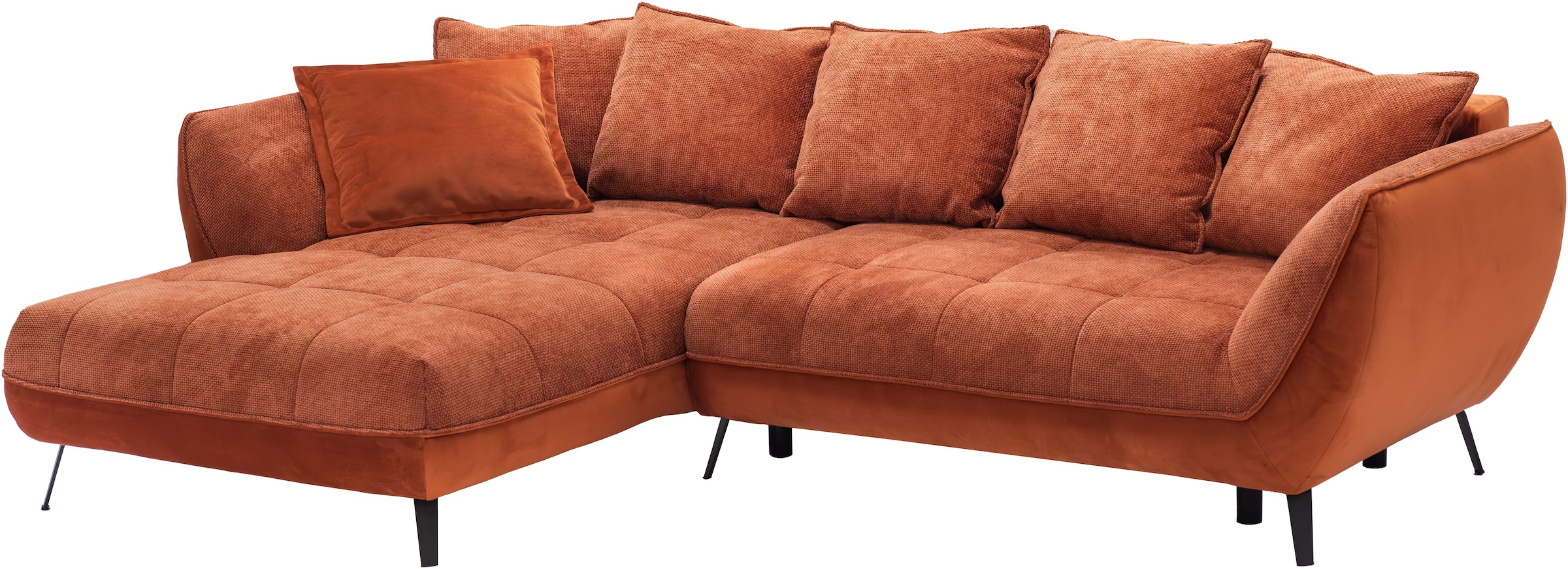 exxpo - sofa fashion Ecksofa »Midway mit einfacher Easy-Lift-Bettfunktion, bodenfrei und modern« inkl. Bettfunktion und praktischem Bettkasten, L-Form