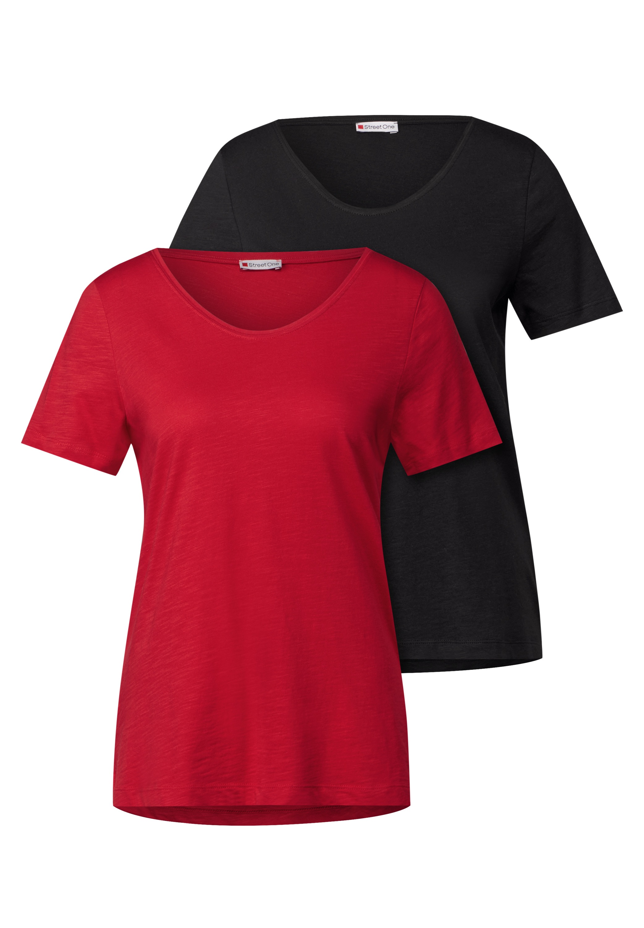 STREET ONE V-Shirt, im soften Baumwoll-Mix