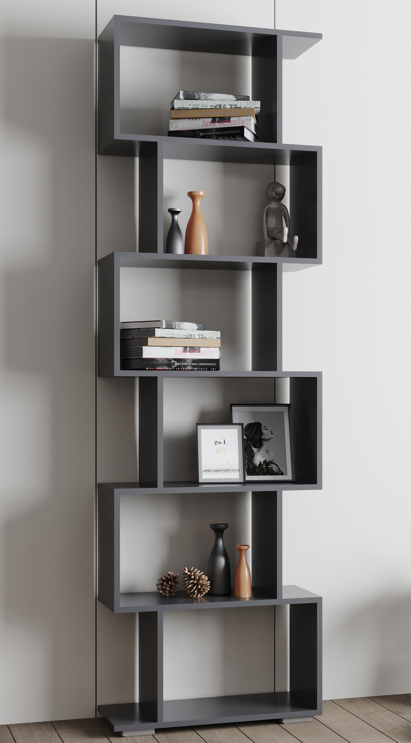 VCM Standregal »Holz Raumteiler Stand Regal Deko Bücher Palusa L«