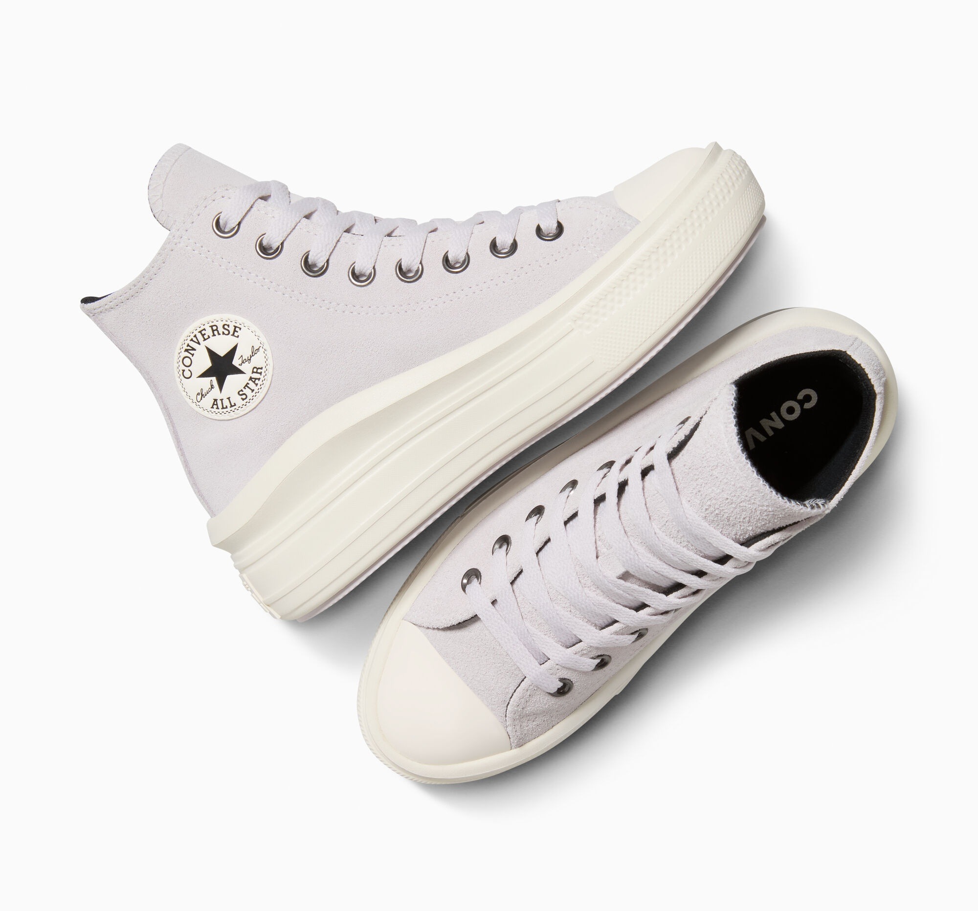 Sneaker CONVERSE "CHUCK TAYLOR ALL STAR MOVE", Damen, Gr. 40, bone cold, egret, schwarz, Leder, Schuhe Sneaker 3