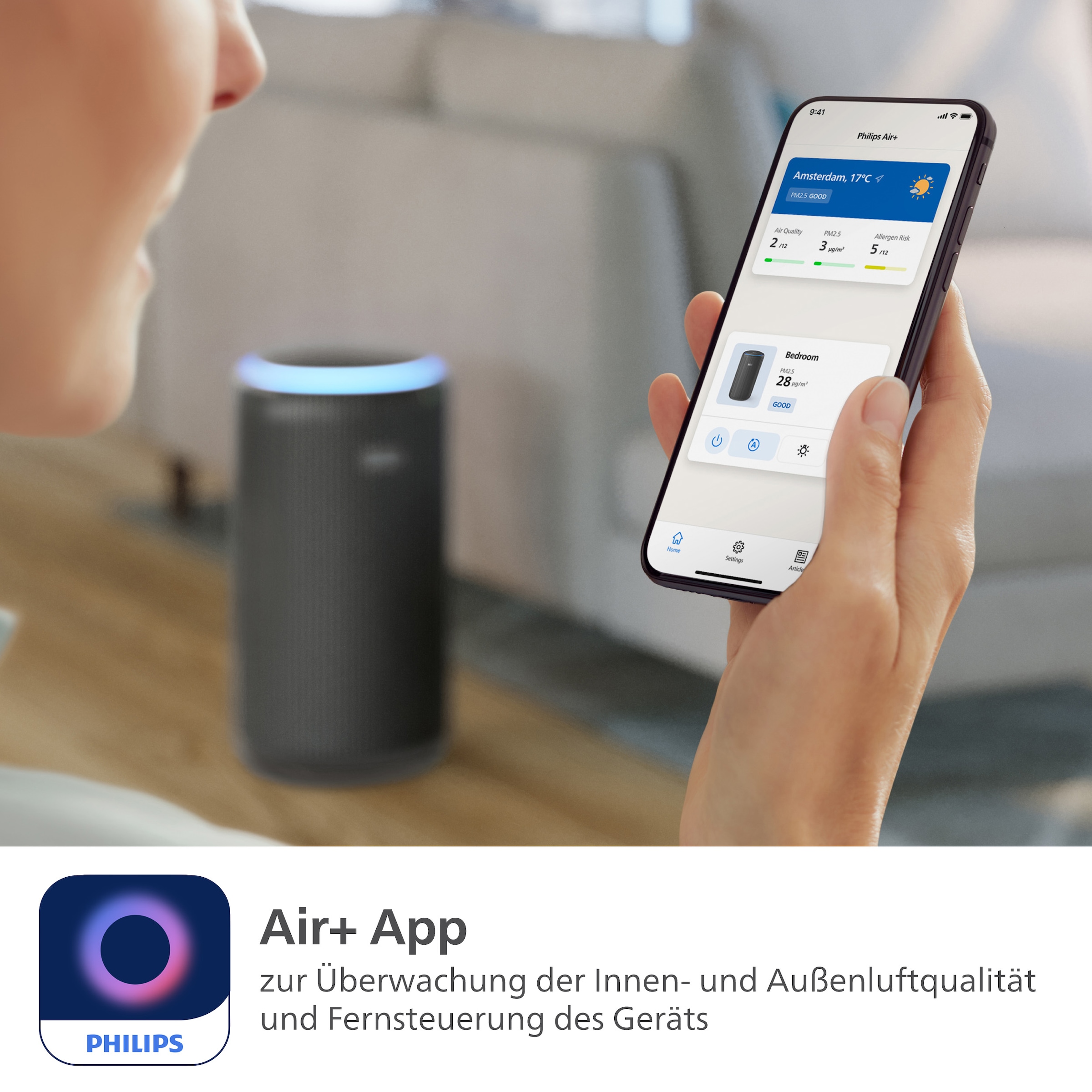 Philips Luftreiniger »AC3221/13 PureProtect 3200 Series, Luftreinigungsrate (CADR) 520 m³/h«, für 135 m² Räume, 3-Schichten-HEPA-Filtersystem, leise