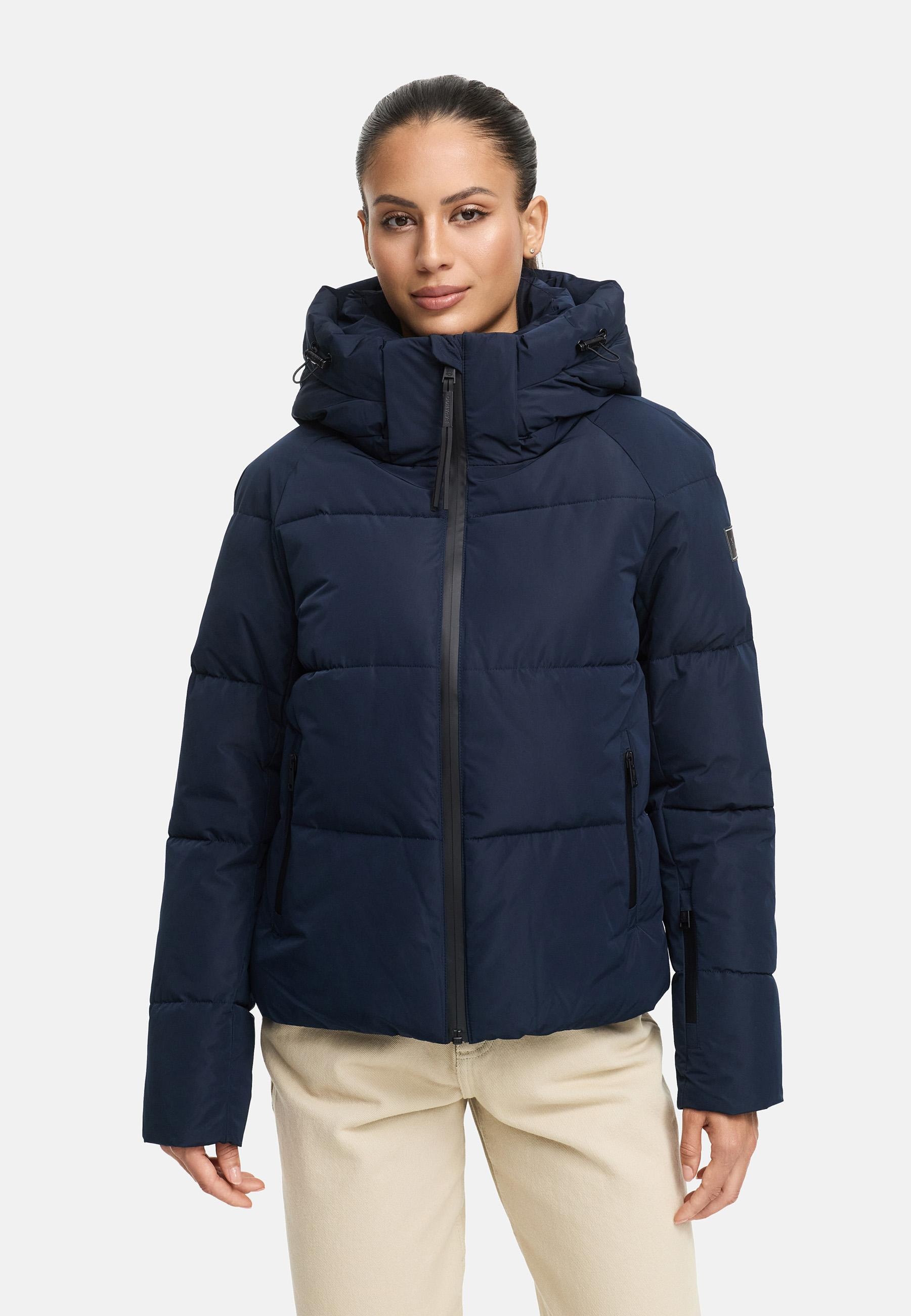 Navahoo Steppjacke »Frostherz XIV«, mit Kapuze, Kurze gesteppte Damen Winterjacke mit abnehmbarer Kapuze