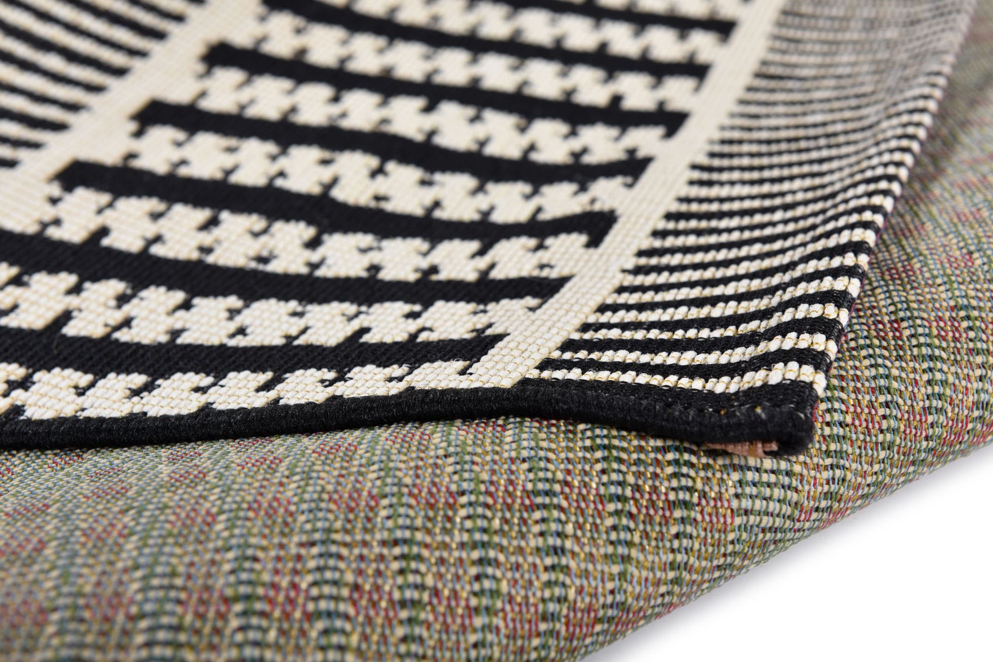 Teppich TOM TAILOR HOME "Funky Outdoor Geometric", schwarz, B:160cm H:5mm L:235cm, Polypropylen (PP), Teppiche, Teppich, Flachgewebe, modernes Rauten Design, Outdoor geeignet, Wohnzimmer 3