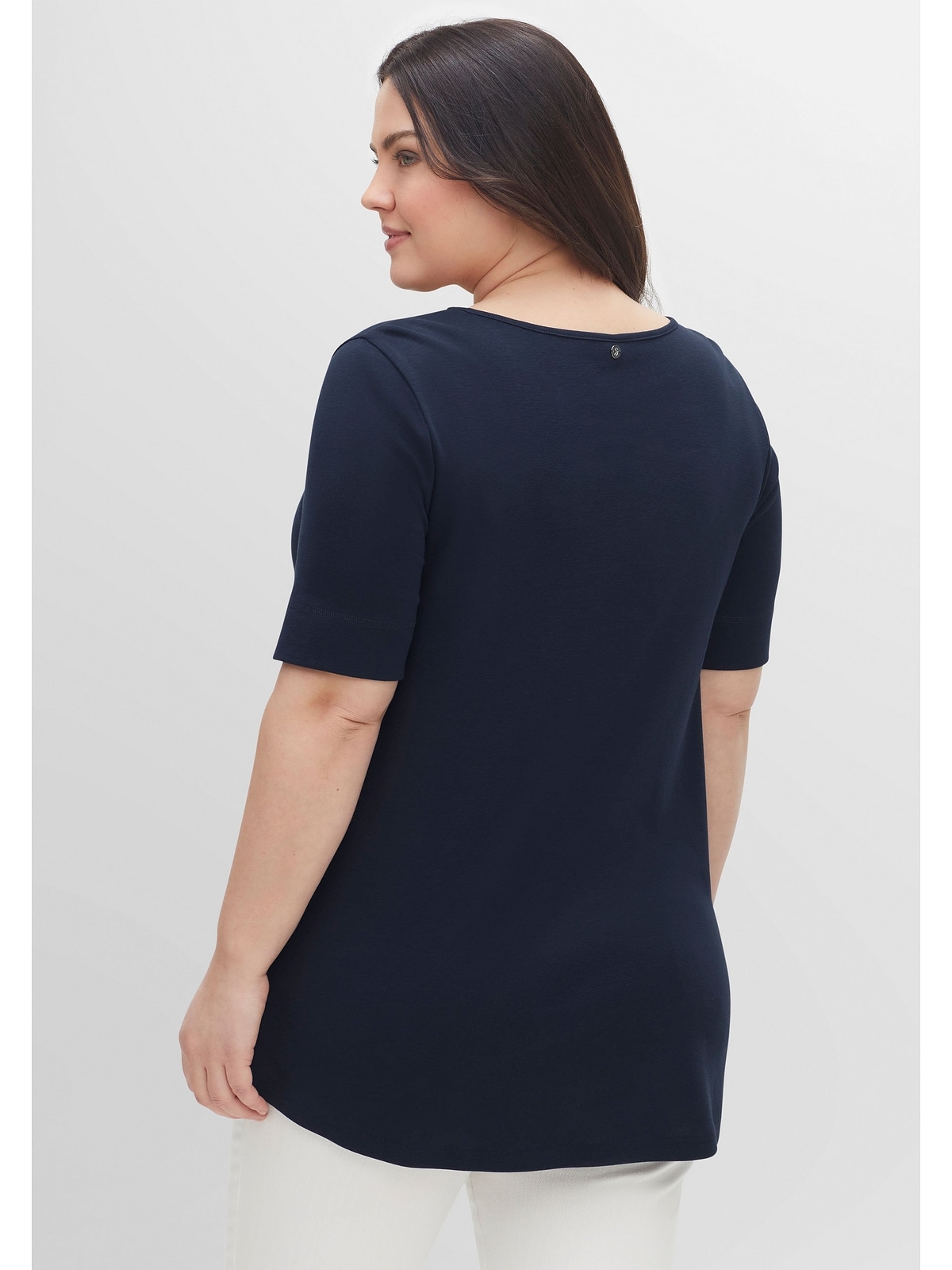 Sheego Longshirt "Große Größen", mit abgerundetem Saum günstig online kaufen