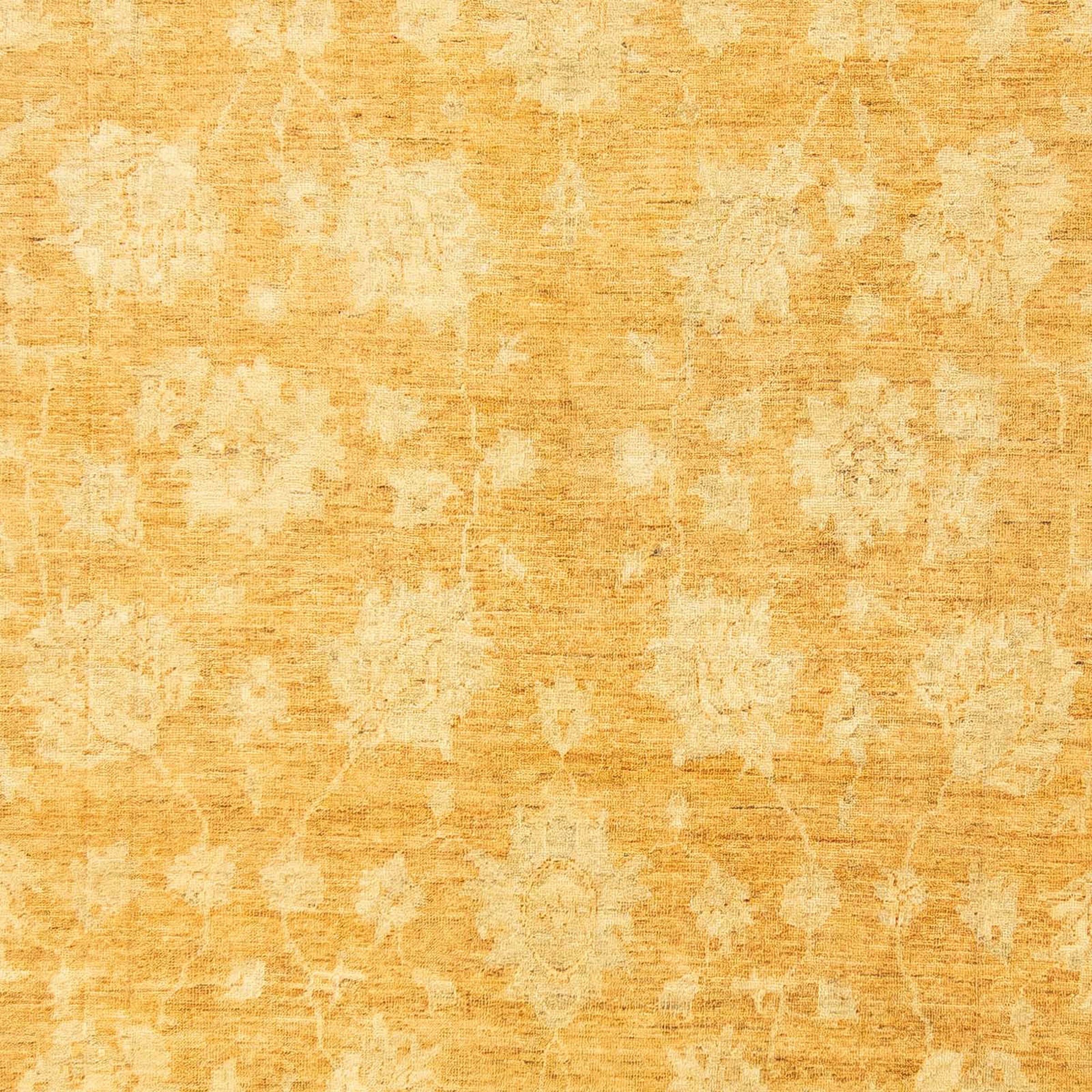 morgenland Orientteppich »Ziegler - 251 x 190 cm - senfgelb«, rechteckig, Wohnzimmer, Handgeknüpft, Einzelstück mit Zertifikat