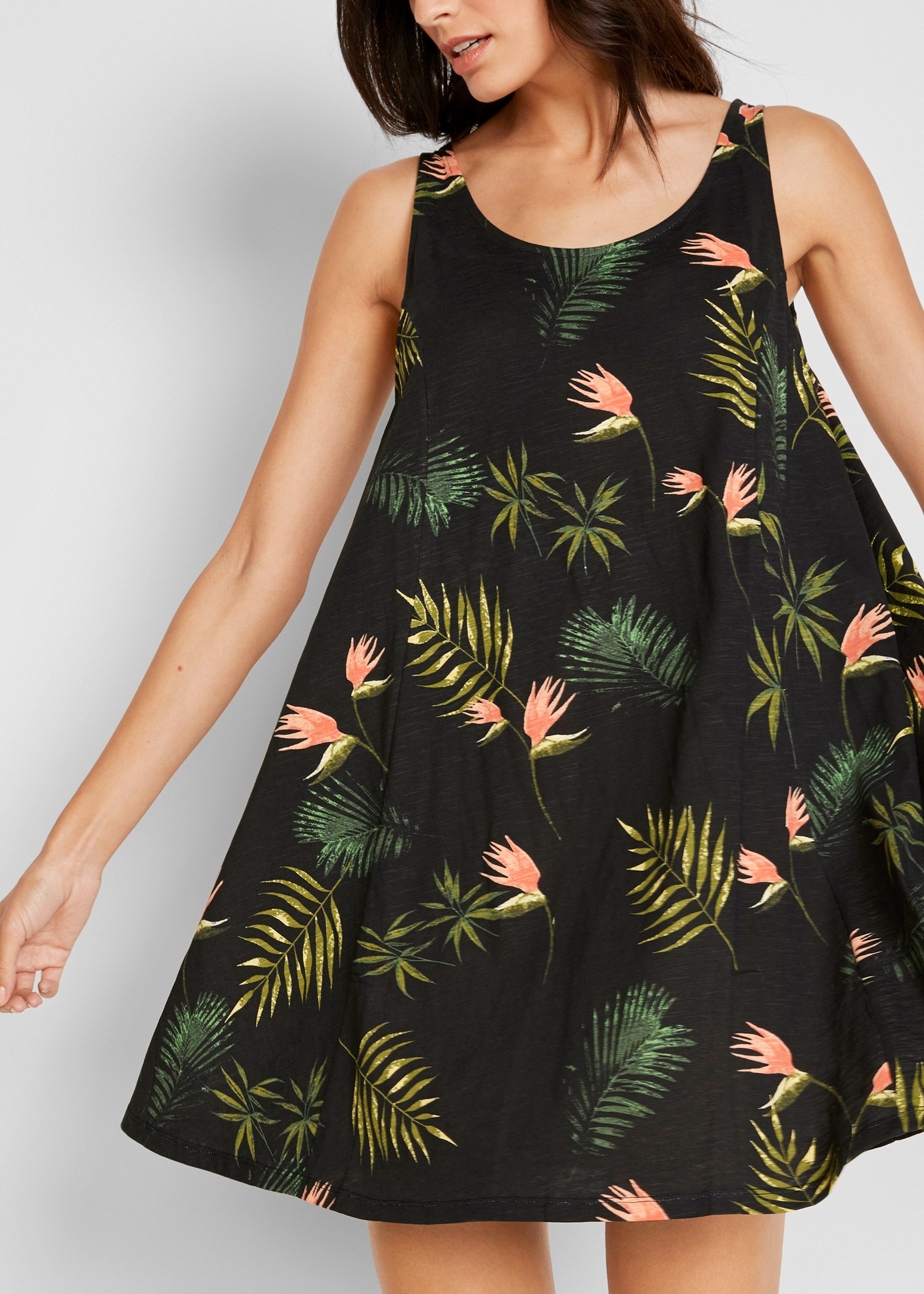 bonprix Strandkleid Strandkleid aus reiner Baumwolle