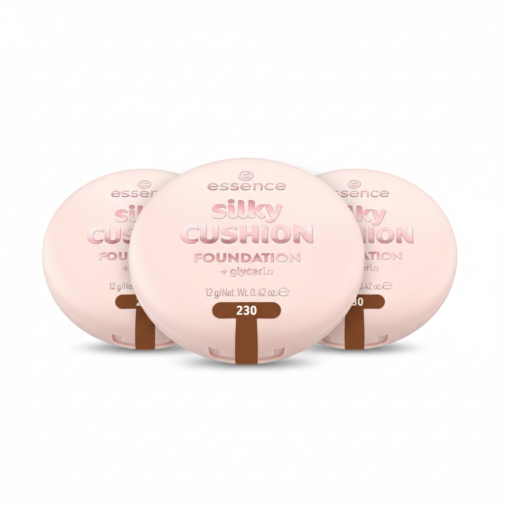 ESSENCE Damen Foundation "silky CUSHION FOUNDATION", 36 g, braun, Teint-Kosmetika