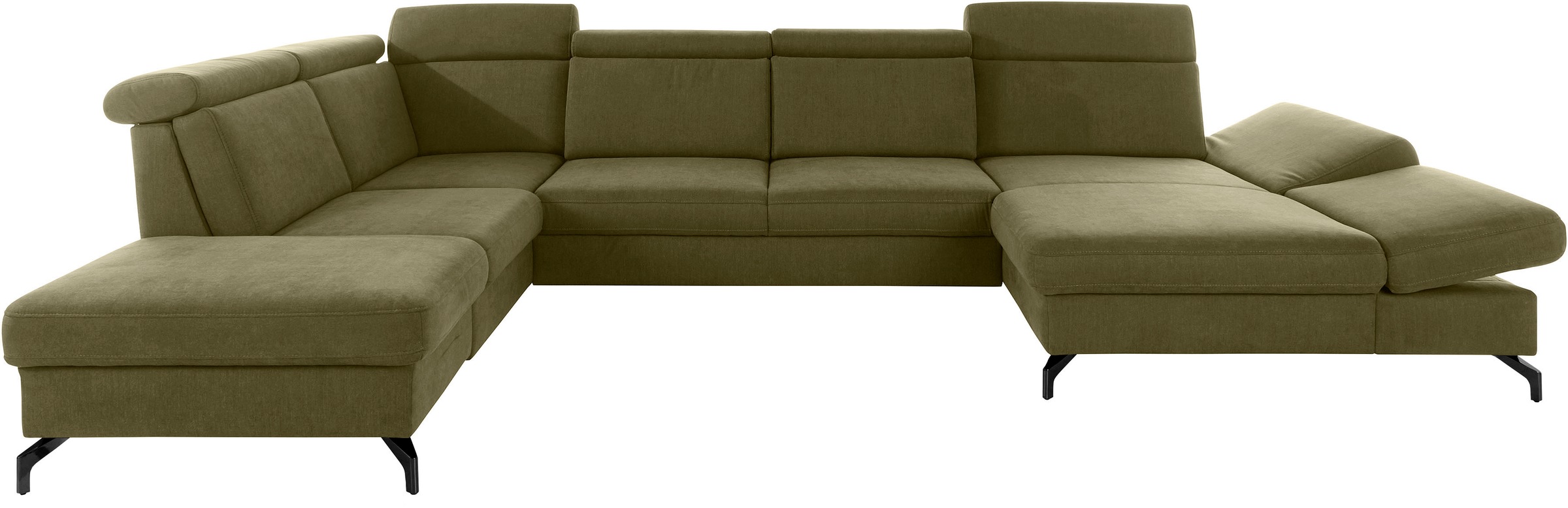 sit&more Wohnlandschaft "Brisbane U-Form", Fußhöhe 12 cm, inklusive Sitztie günstig online kaufen