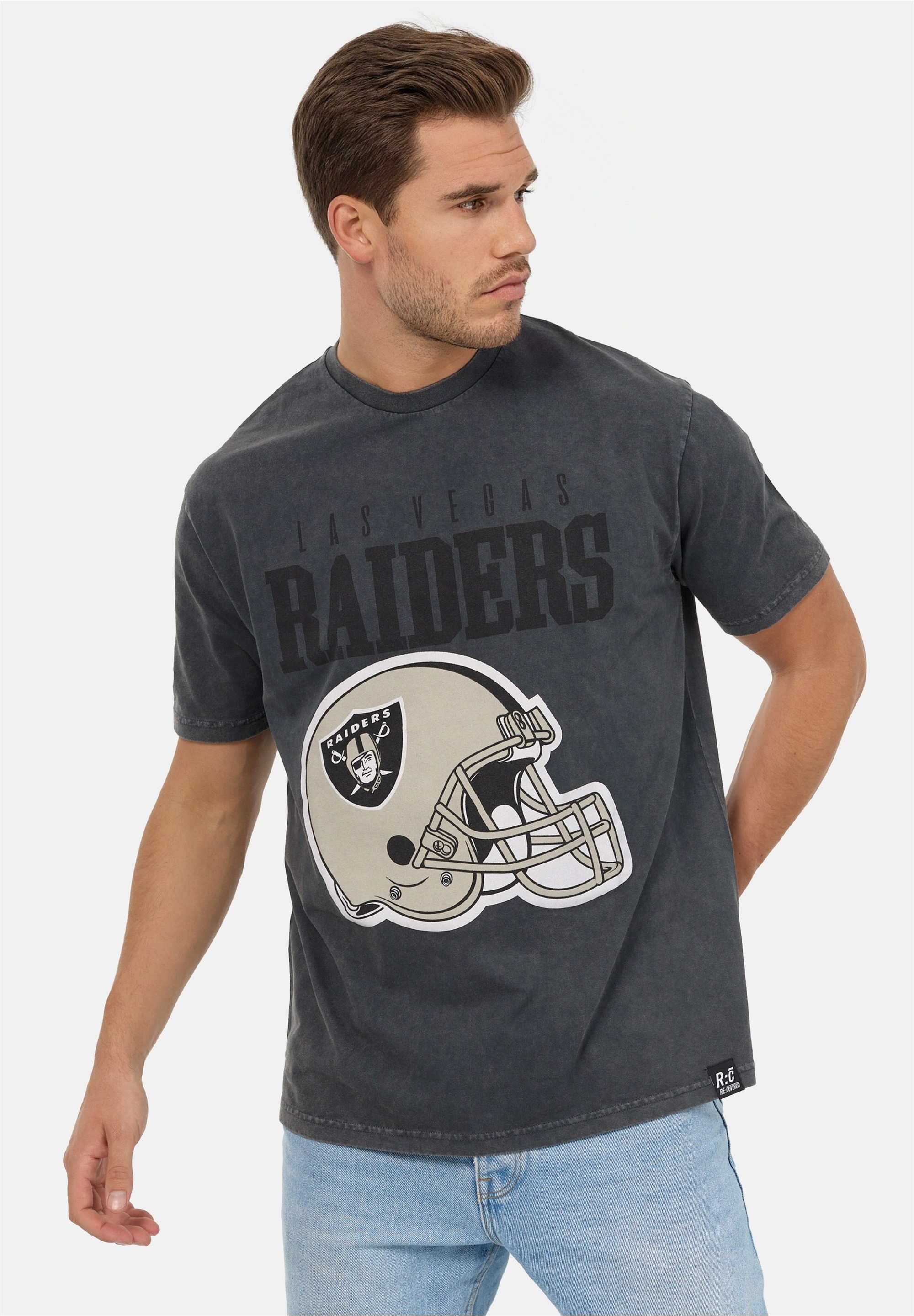 Recovered T-Shirt "NFL Raiders Helmet", im lockeren Schnitt günstig online kaufen