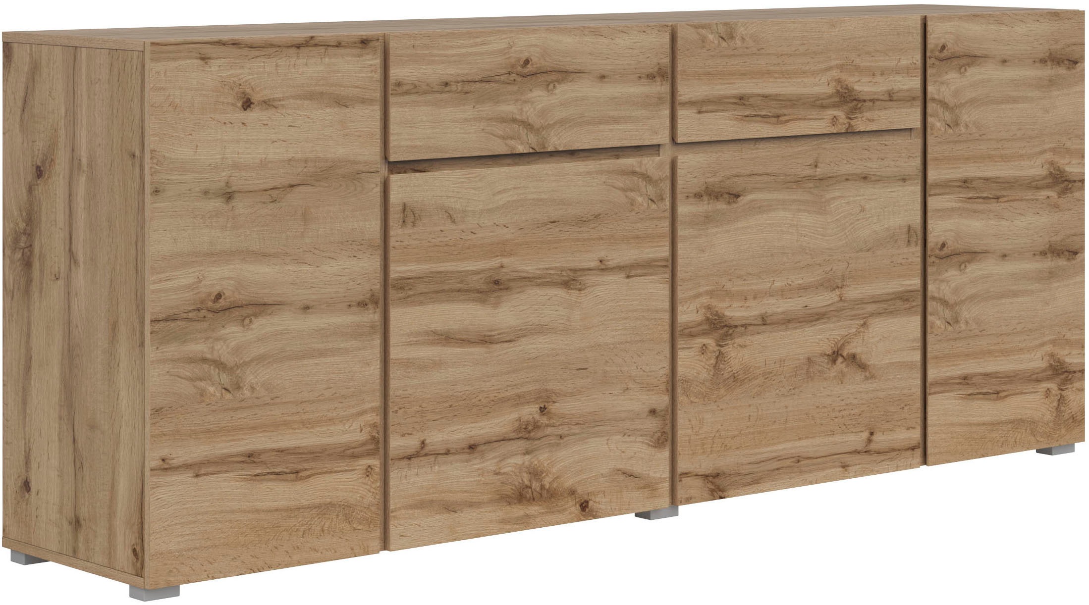 INOSIGN Sideboard "Metric,Breite 195 cm, grifflose Kommode 4 Türen/2 Schubk günstig online kaufen