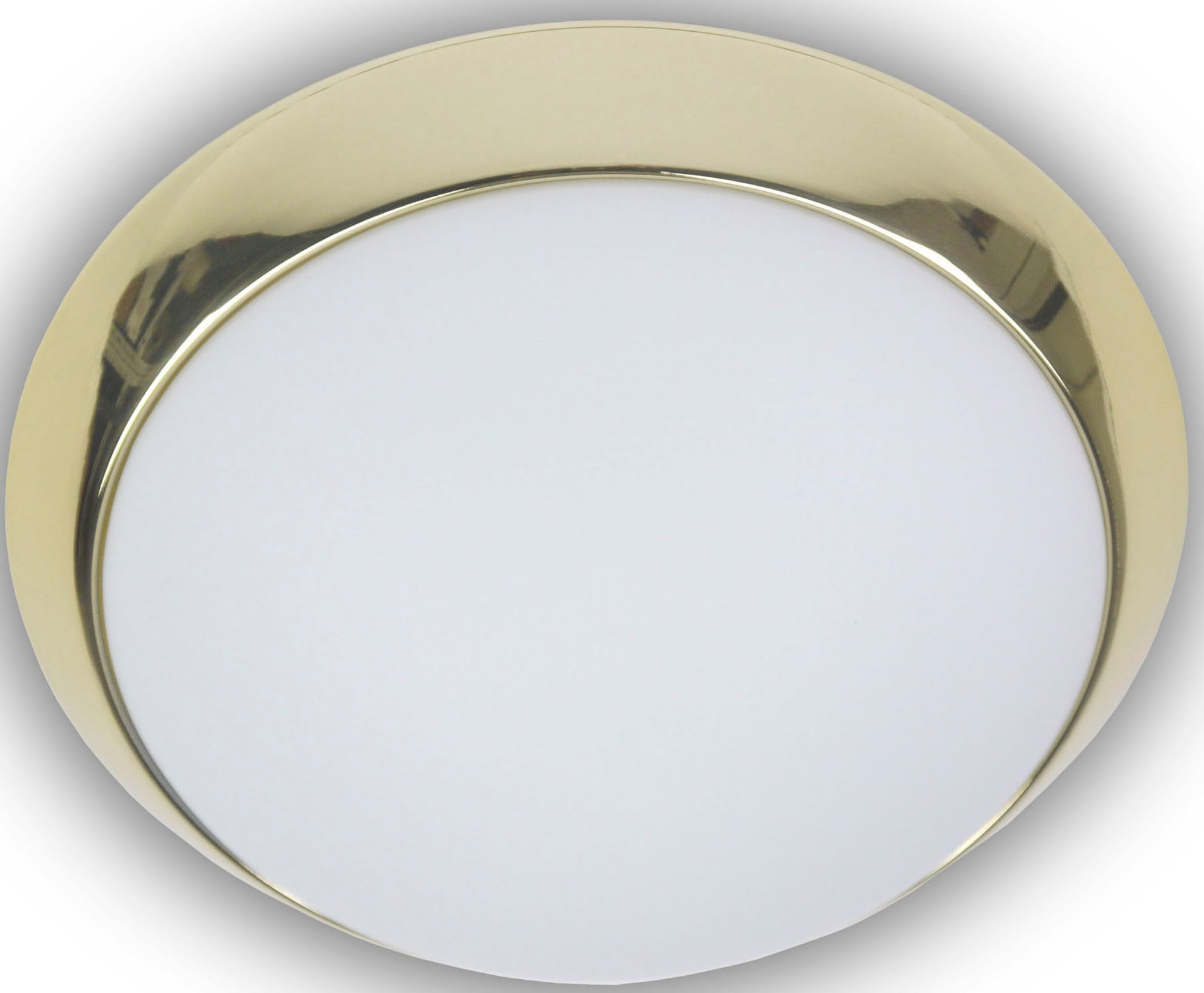 niermann Deckenleuchte »Opal matt, Dekorring Messing poliert, 45 cm, HFSensor,LED«, 1 flammig-flammig