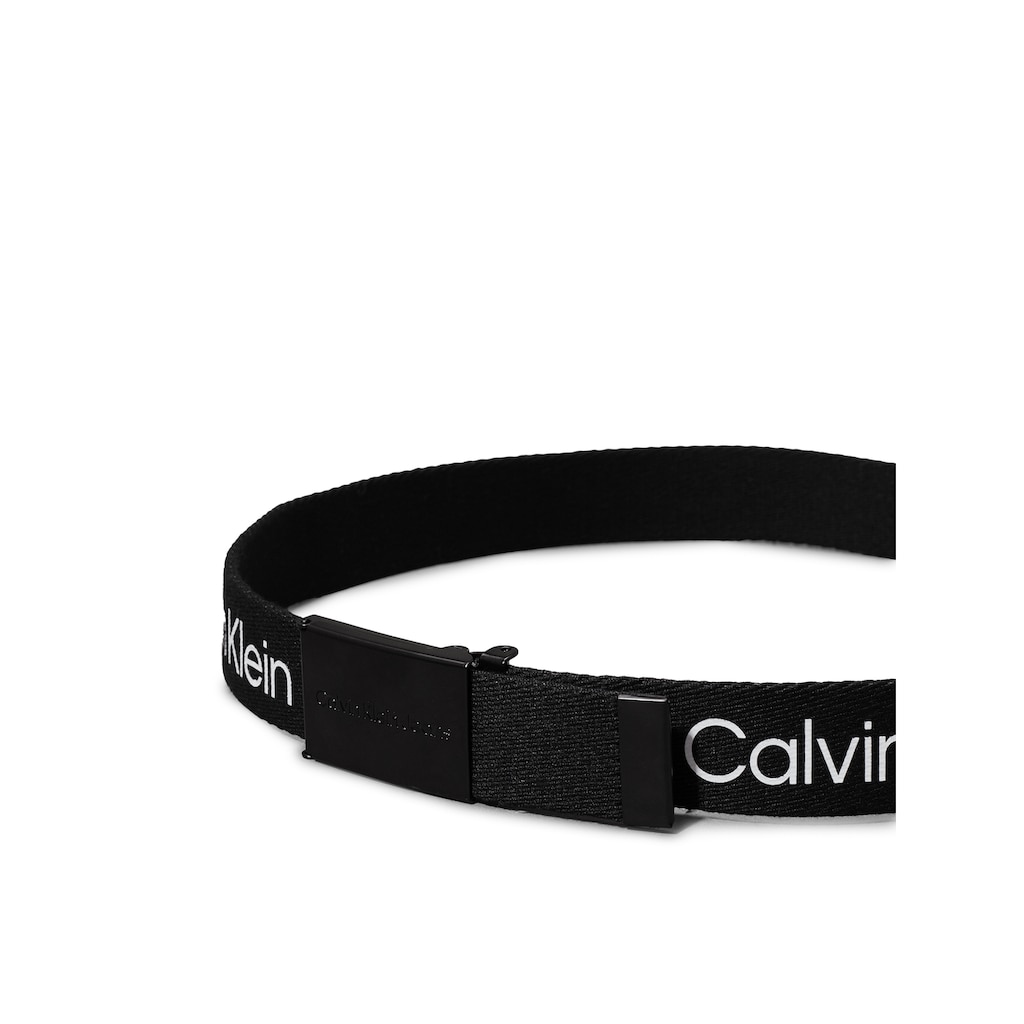 Calvin Klein Jeans Koppelgürtel »CANVAS LOGO METALLIC BUCKLE BELT«