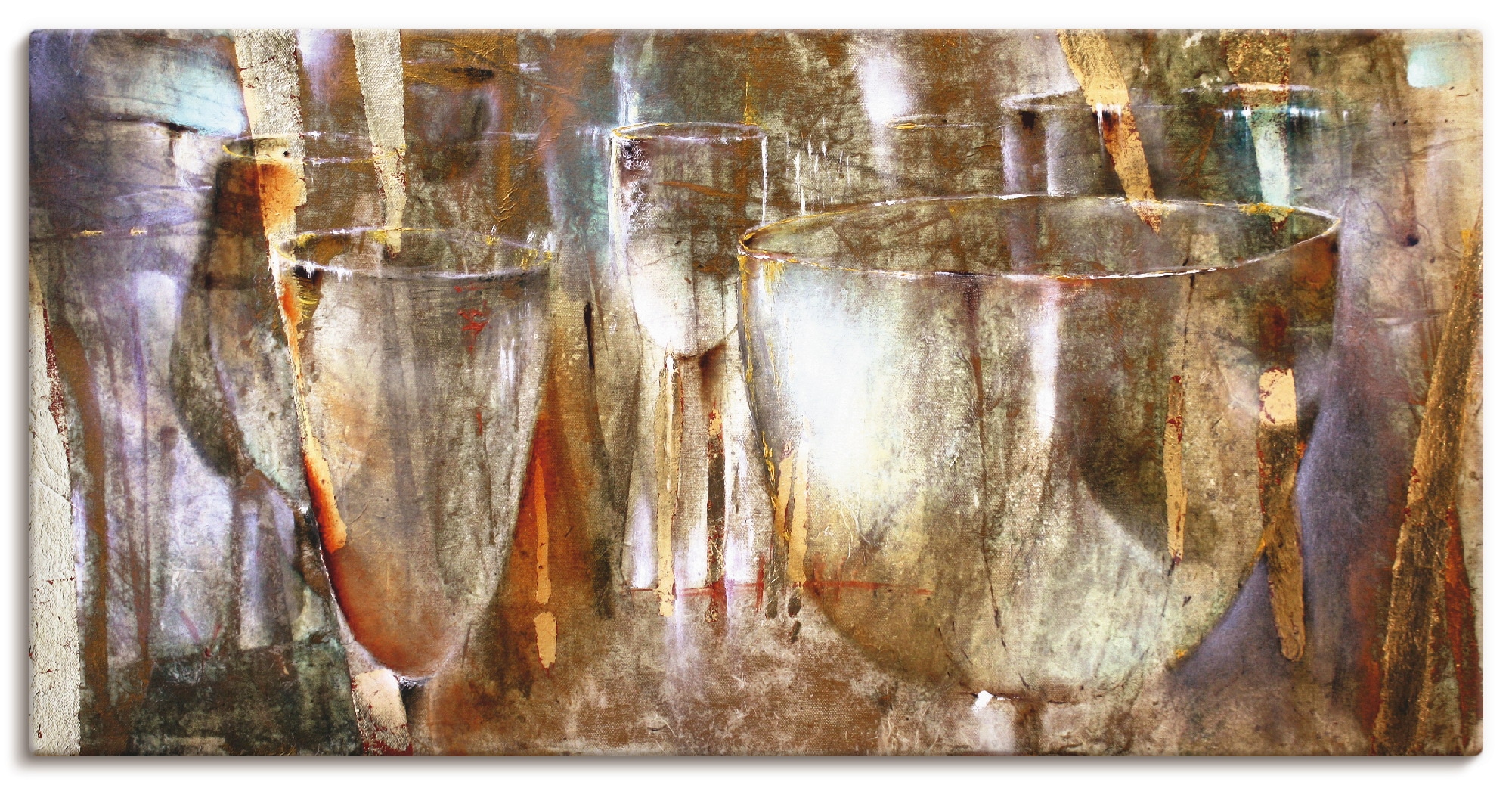 Artland Leinwandbild "Lichtspiel", Getränke, (1 St.), auf Keilrahmen gespannt
