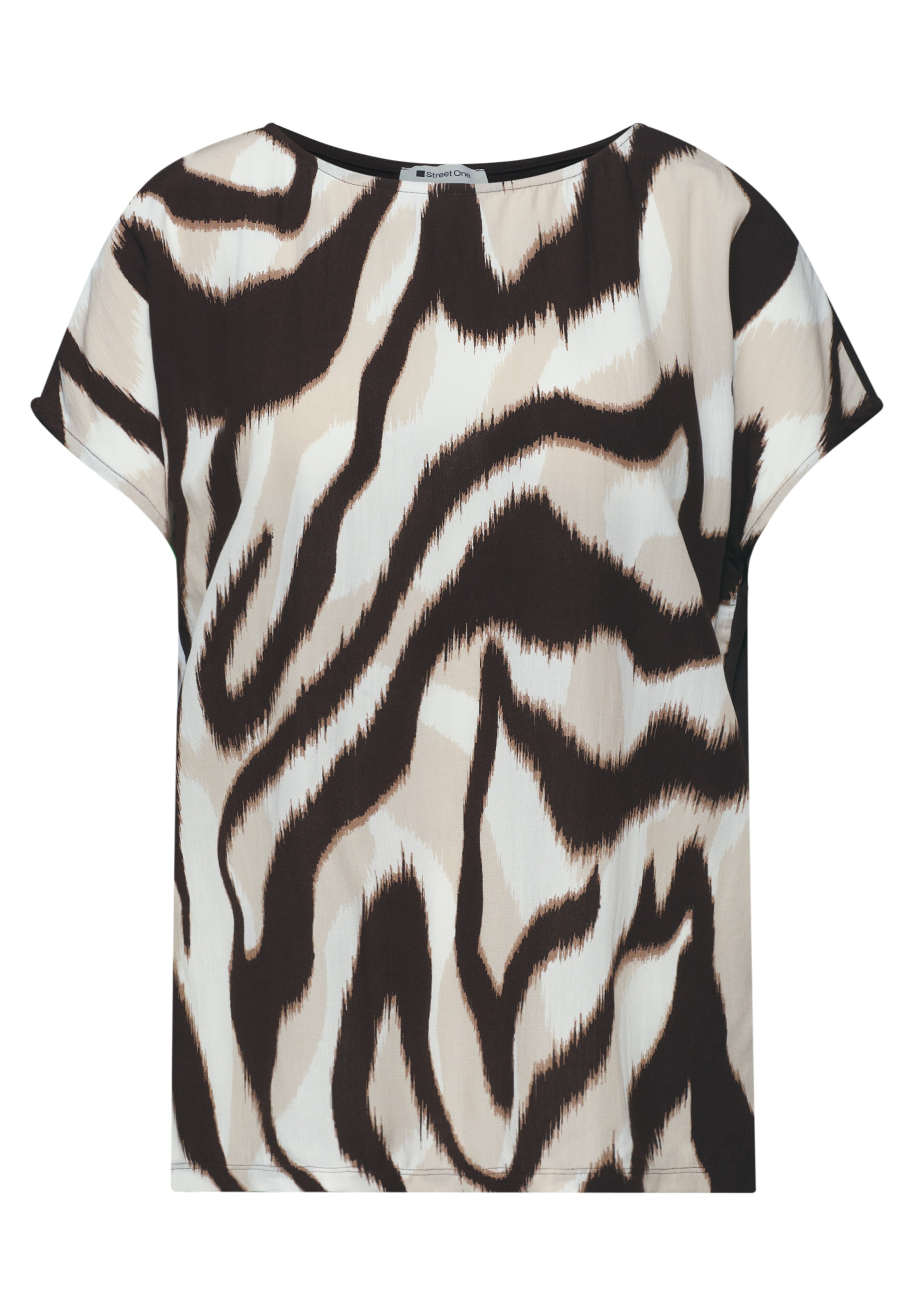 STREET ONE T-Shirt mit U-Boot-Ausschnitt