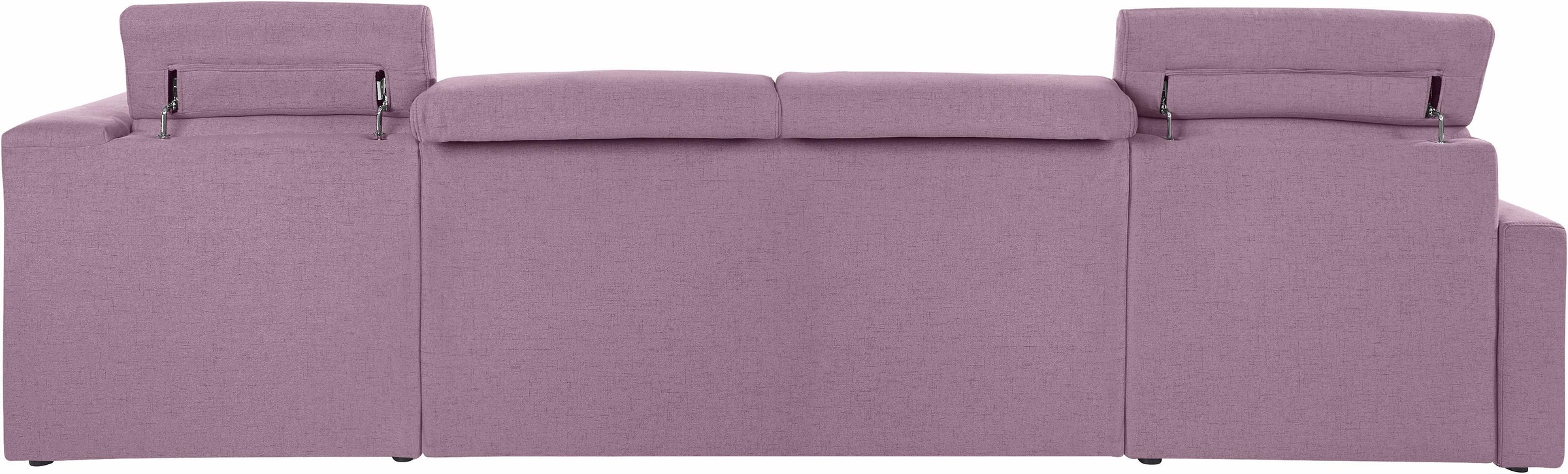 DOMO collection Wohnlandschaft »Ava moderne Sitzheftung mit toller Doppelnaht, komfortabel, U-Form«, mit Federkern, wahlweise mit Kopfteilverstellungen