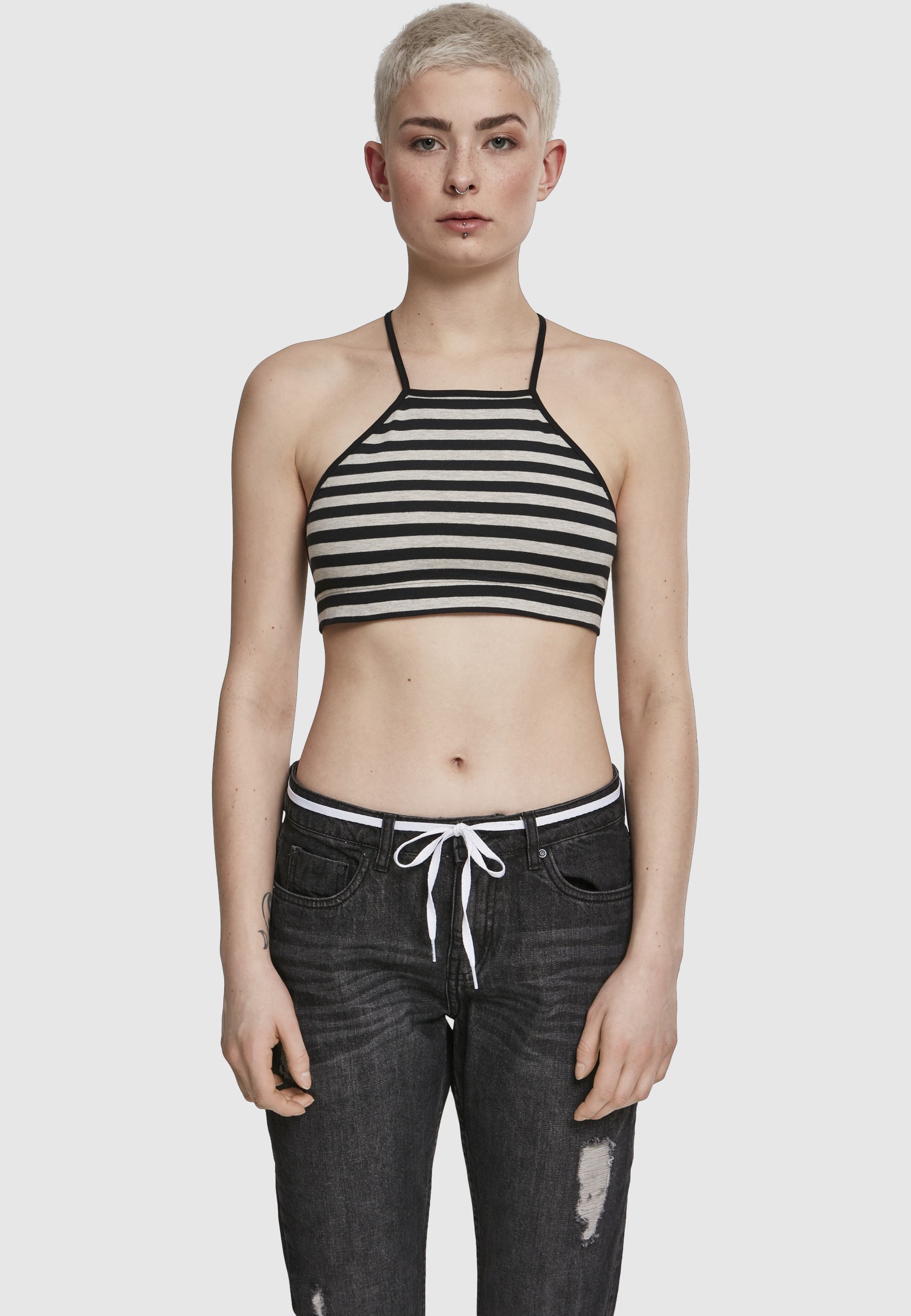 URBAN CLASSICS Tanktop »Urban Classics Damen Ladies Triangle Top« 1 Stk.