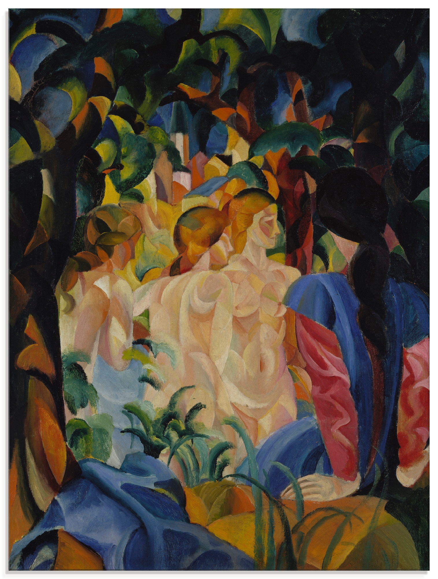 Artland Glasbild »Badende Mädchen. 1913.«, Frau, (1 St.), in verschiedenen Größen
