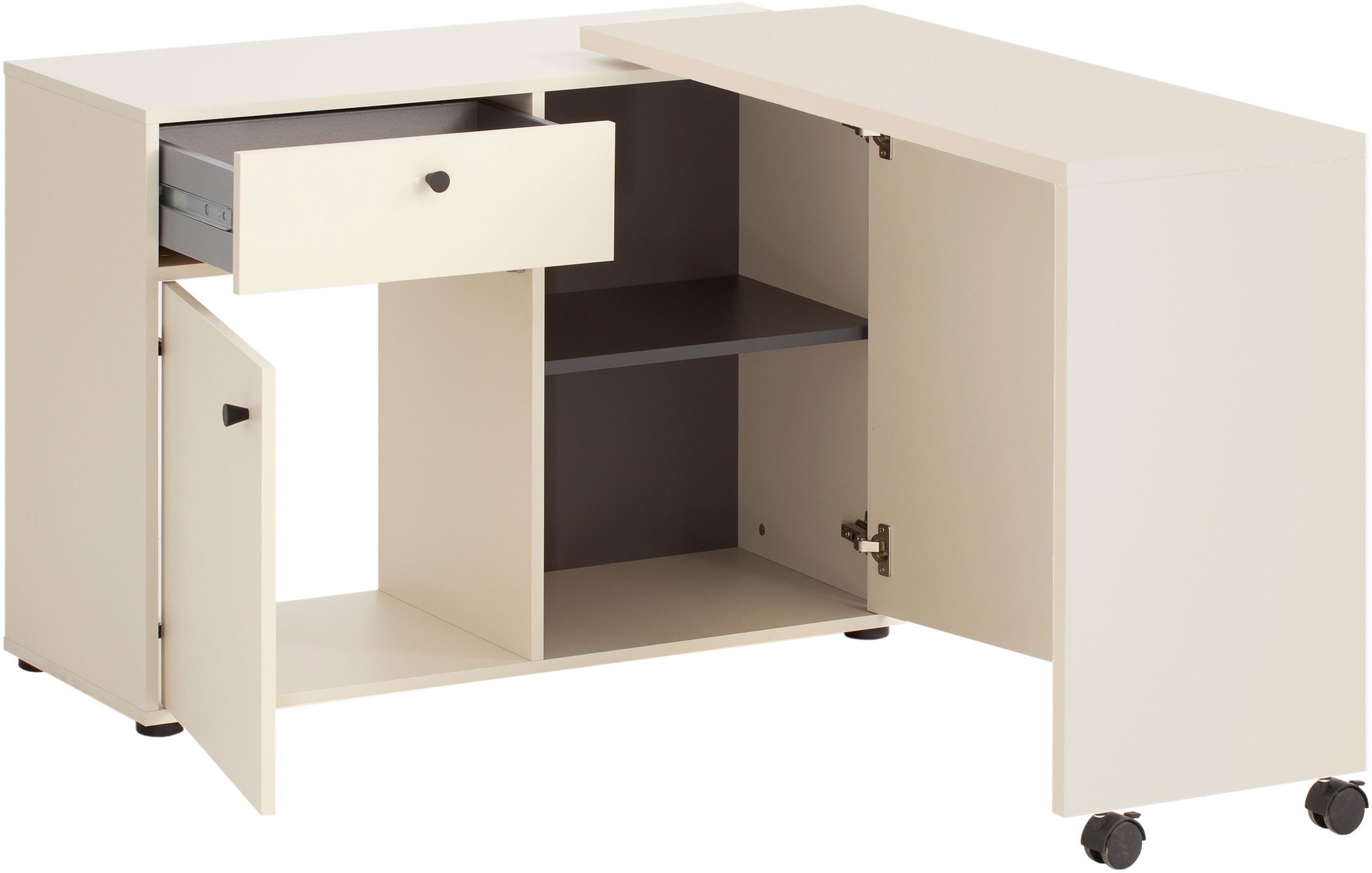 welltime Tresenkommode »Lovund, Breite 104 cm«, Mit drehbarer Tischplatte