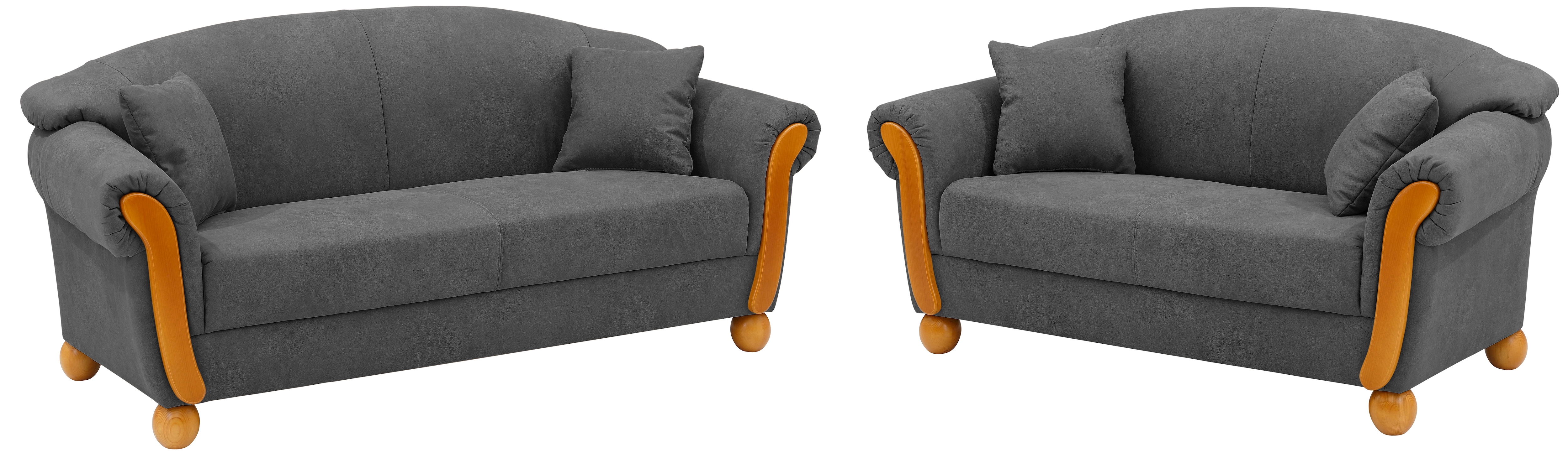 Home affaire 3-Sitzer "Milano und 2-Sitzer Set. Federkern, bequem, zeitlos" 2-Sitzer und 3-Sitzer, incl. Zierkissen