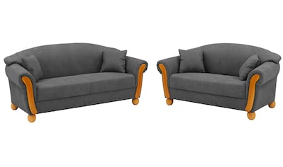 Sofa-Set »Milano« 2-teilig, bestehend aus 2-Sitzer und 3-Sitzer Sofa inkl. Zierkissen