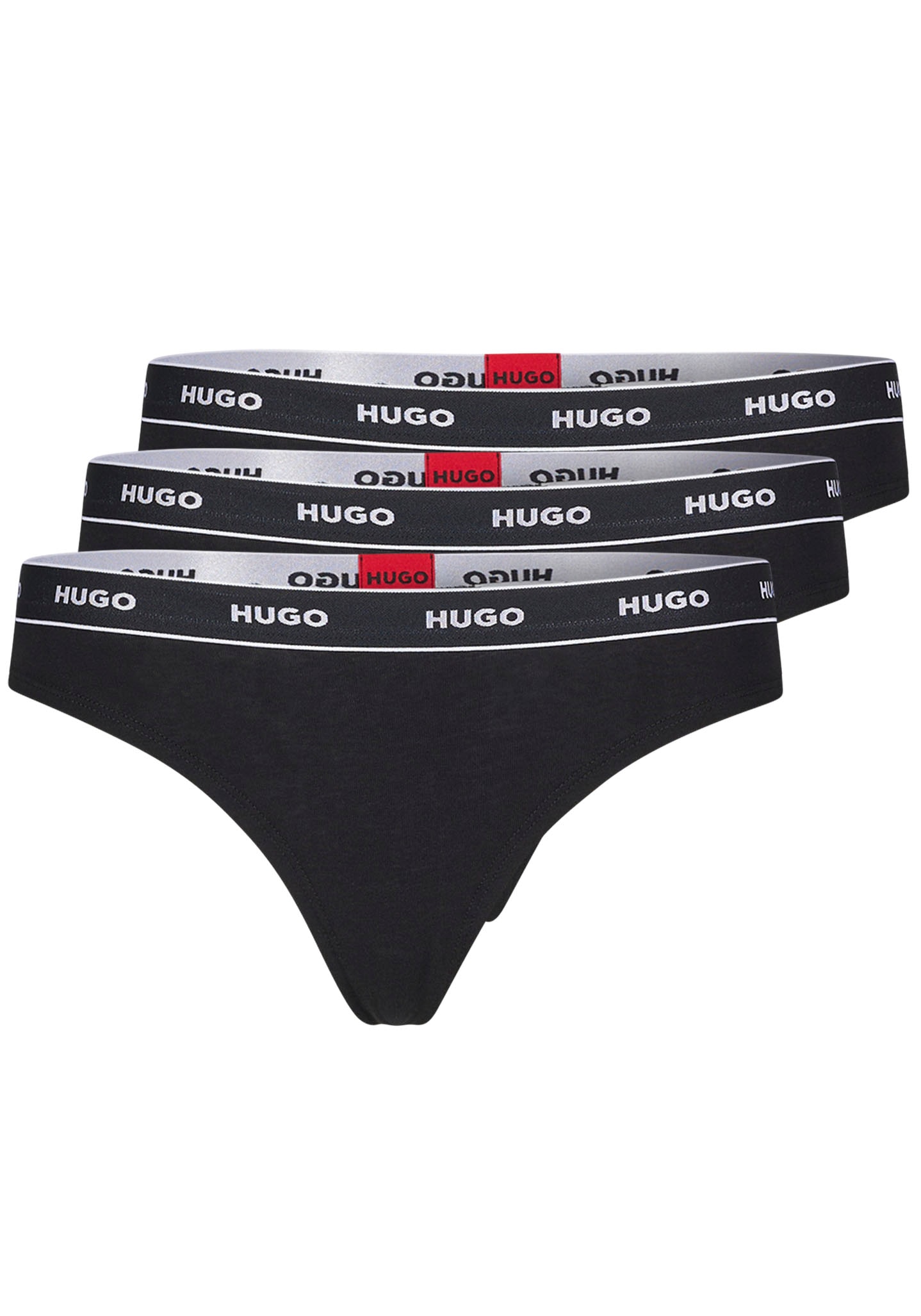 HUGO Underwear String "TRIPLET THONG STRIPE" 3 Stk. mit HUGO Logo-Elastikbu günstig online kaufen