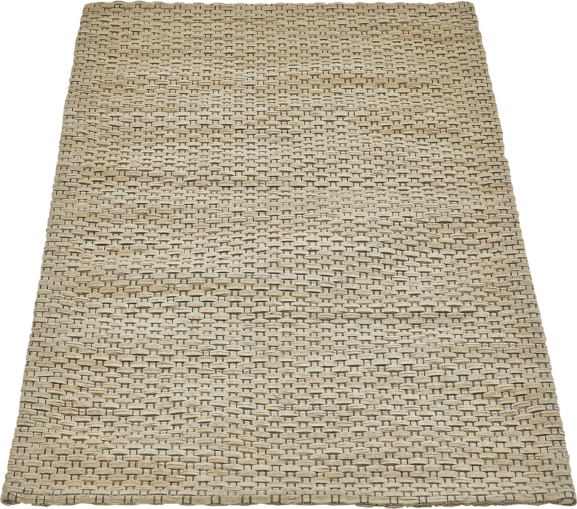 LUXOR living Wollteppich "Nora" rechteckig 10 mm Höhe Handweb-Teppich, Flac günstig online kaufen