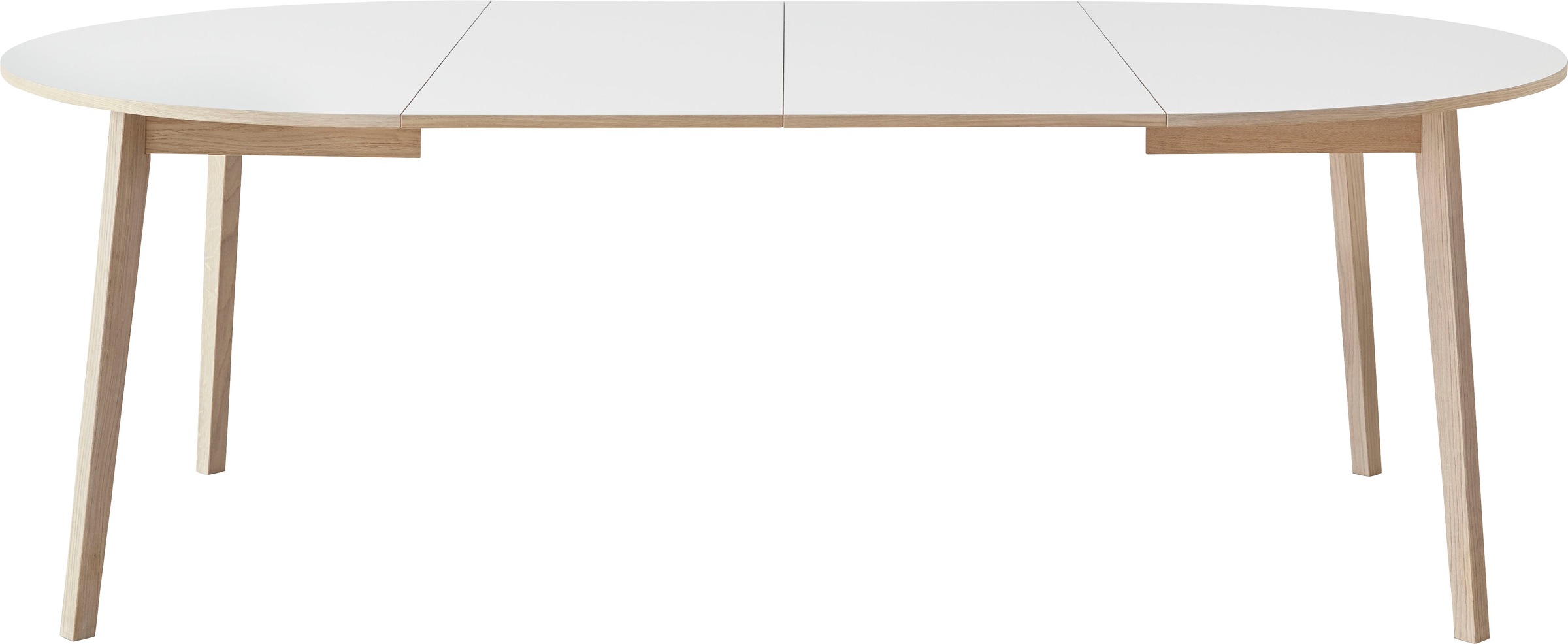 Hammel Furniture Esstisch »Basic Single, rund/oval, ausziehbar Ø130–228 cm, mit 2 Einlegeplatten« Melamin/Massivholz – ideal für Familien, langlebig, Scandi Design