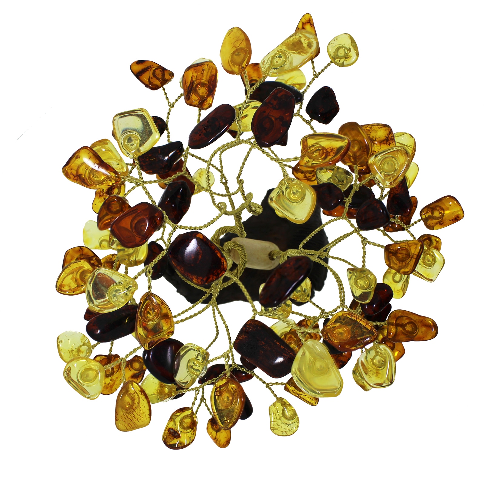 OSTSEE-SCHMUCK Dekobaum »- 13 cm, 108 Bernsteine - Bernstein -,«