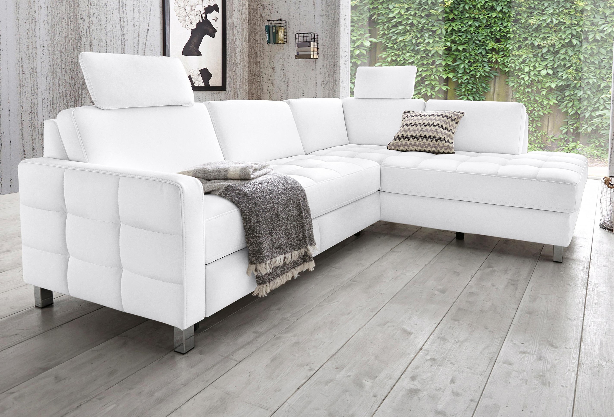 sit&more Ecksofa "Pablo L-Form", wahlweise mit Bettfunktion