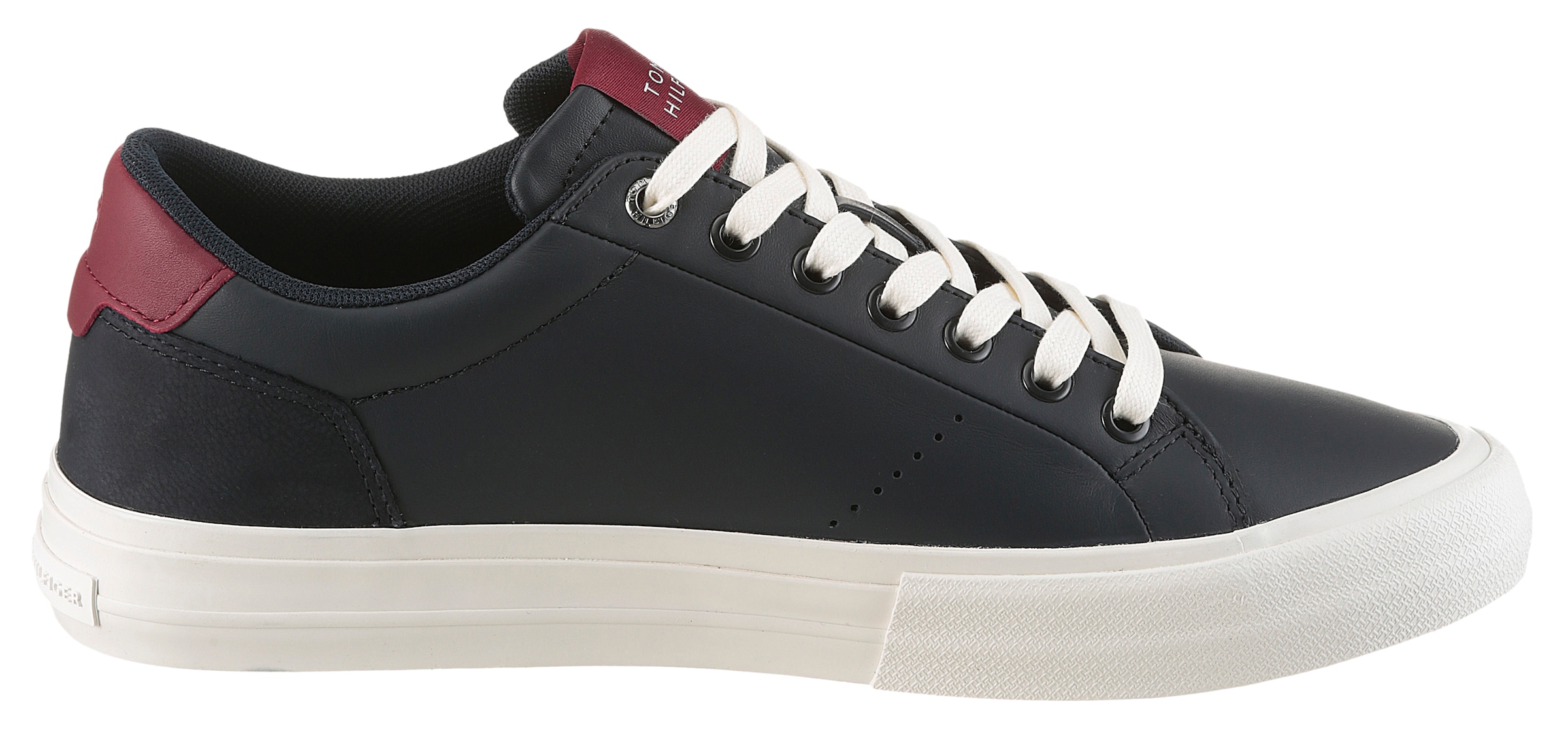 Tommy Hilfiger Sneaker »TH HI VULC LTH STREET«, Freizeitschuh, Halbschuh, Schnürer mit weich gepolstertem Schaftrand