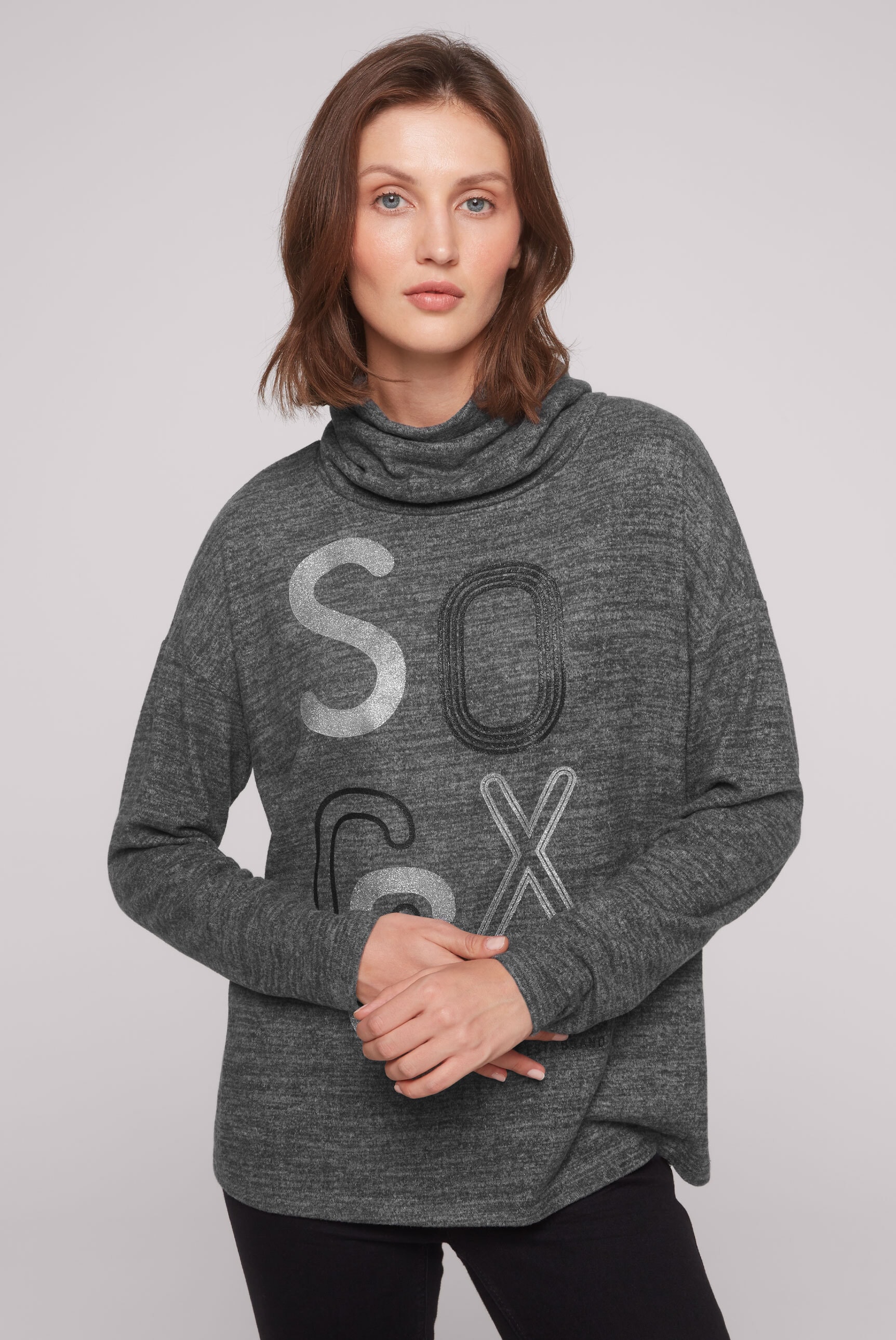 SOCCX Rollkragenpullover, aus Feinstrick