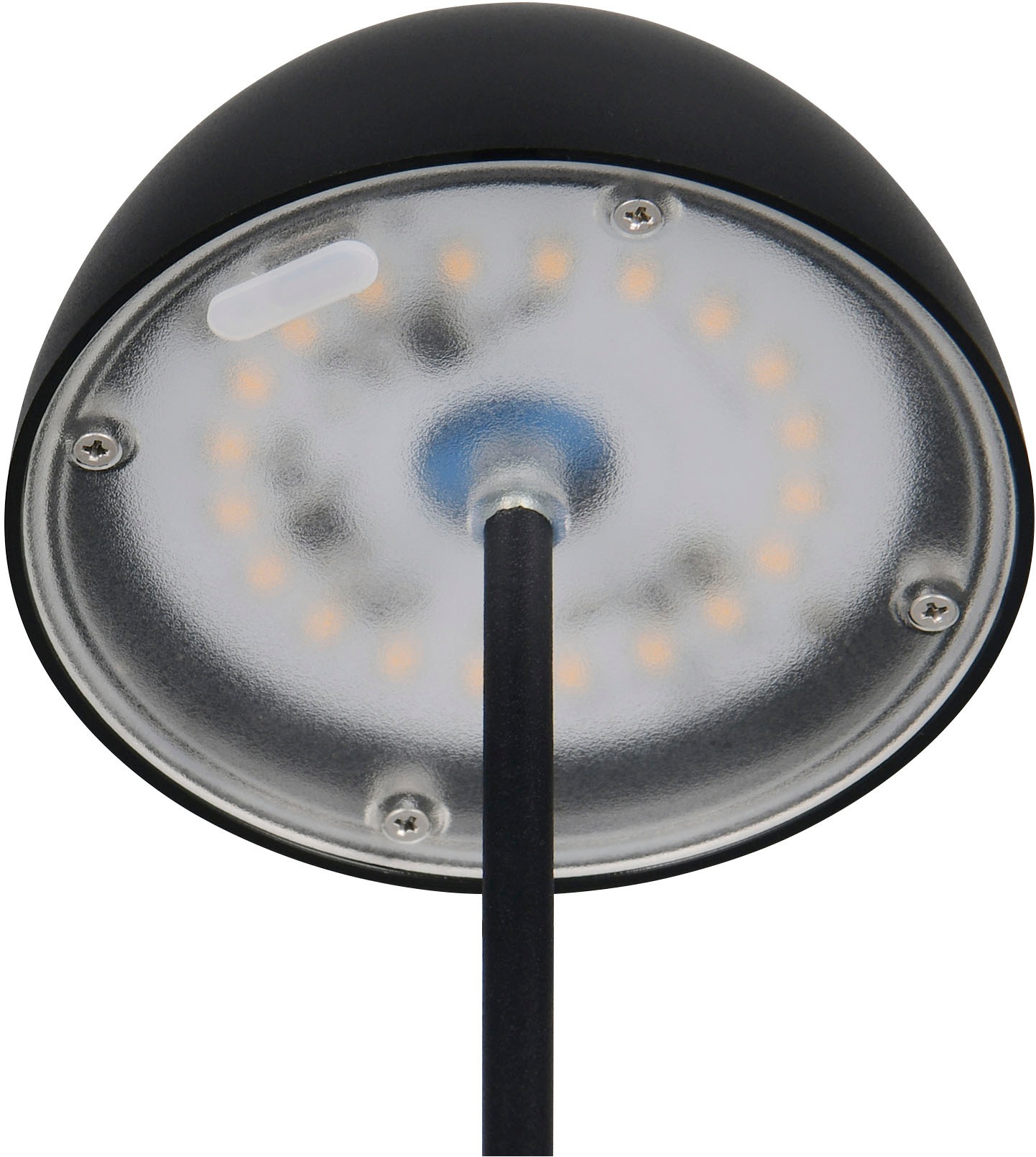 REALITY Leuchten LED Tischleuchte »ORTIZ, Outdoor Akku Tischleuchte in Pilzform, IP44, Touchdimmer USB-C«, 1 flammig, Leuchtmittel LED-Board | LED fest integriert, Memoryfunktion für Dimmstufe, Garten Tischlampe Akku 3h Laufzeit