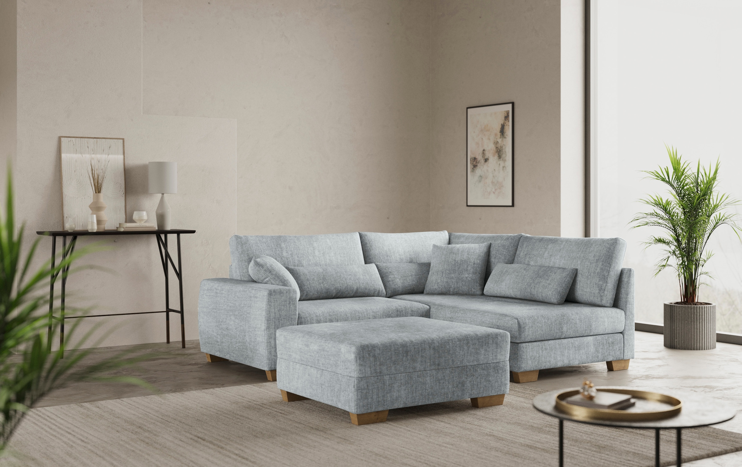 Mr. Couch Hocker »Helena«, Mit DuraSpring-Taschenfederkern, bis 140 kg belastbar