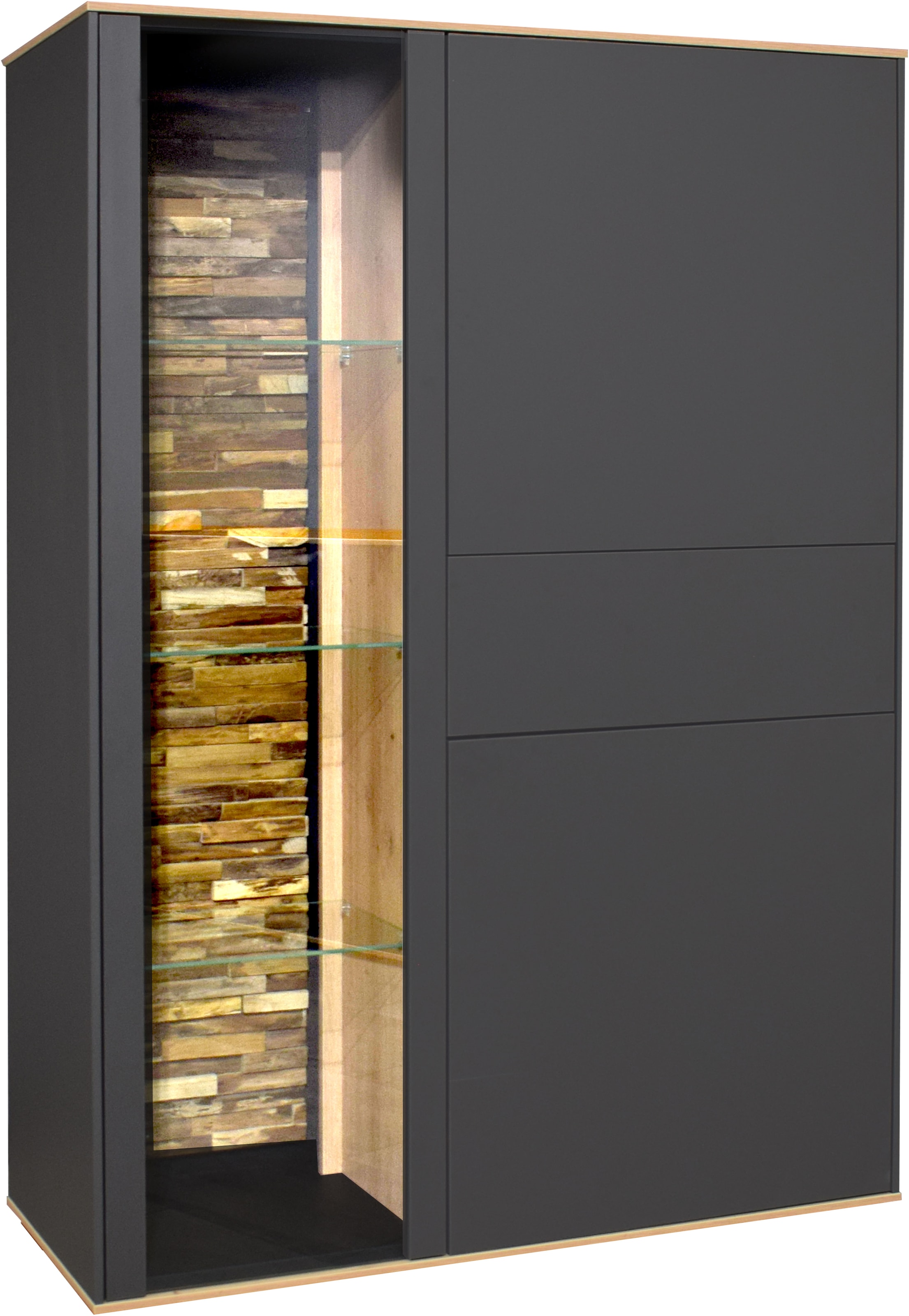 Mäusbacher Highboard, Faro Highboard B 101 cm, inkl.Beleuchtung, Push to open Funktion