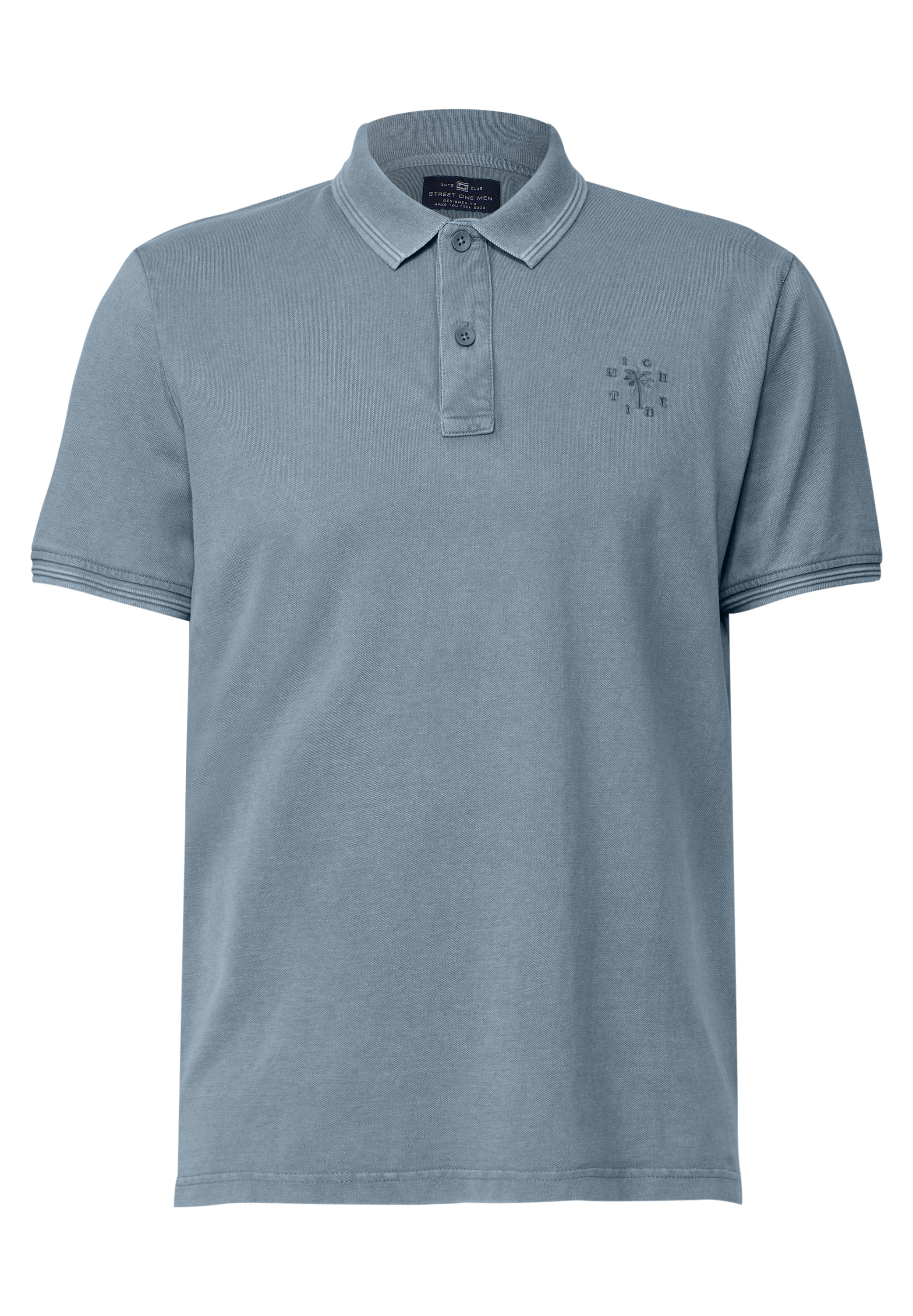 STREET ONE MEN Poloshirt, mit Seitlichen Einschlitzen am Saum